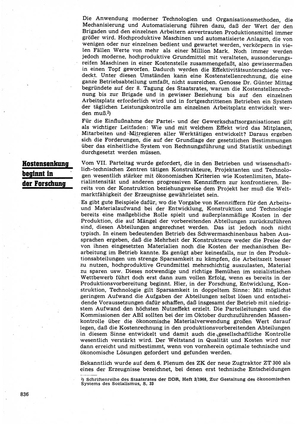 Neuer Weg (NW), Organ des Zentralkomitees (ZK) der SED (Sozialistische Einheitspartei Deutschlands) für Fragen des Parteilebens, 23. Jahrgang [Deutsche Demokratische Republik (DDR)] 1968, Seite 820 (NW ZK SED DDR 1968, S. 820)