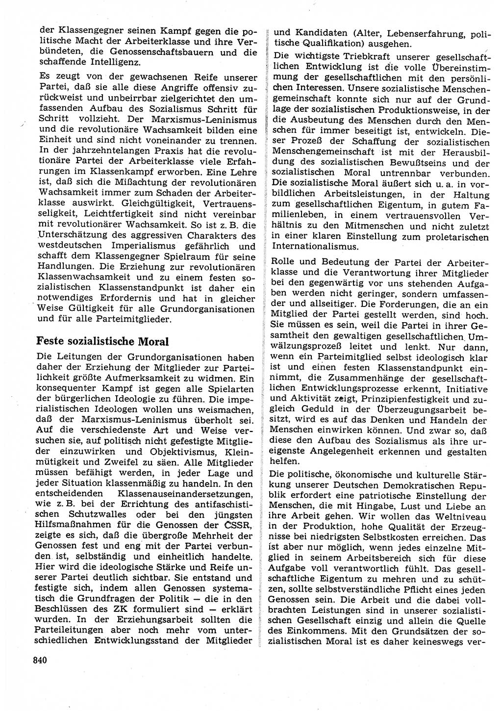 Neuer Weg (NW), Organ des Zentralkomitees (ZK) der SED (Sozialistische Einheitspartei Deutschlands) für Fragen des Parteilebens, 23. Jahrgang [Deutsche Demokratische Republik (DDR)] 1968, Seite 824 (NW ZK SED DDR 1968, S. 824)