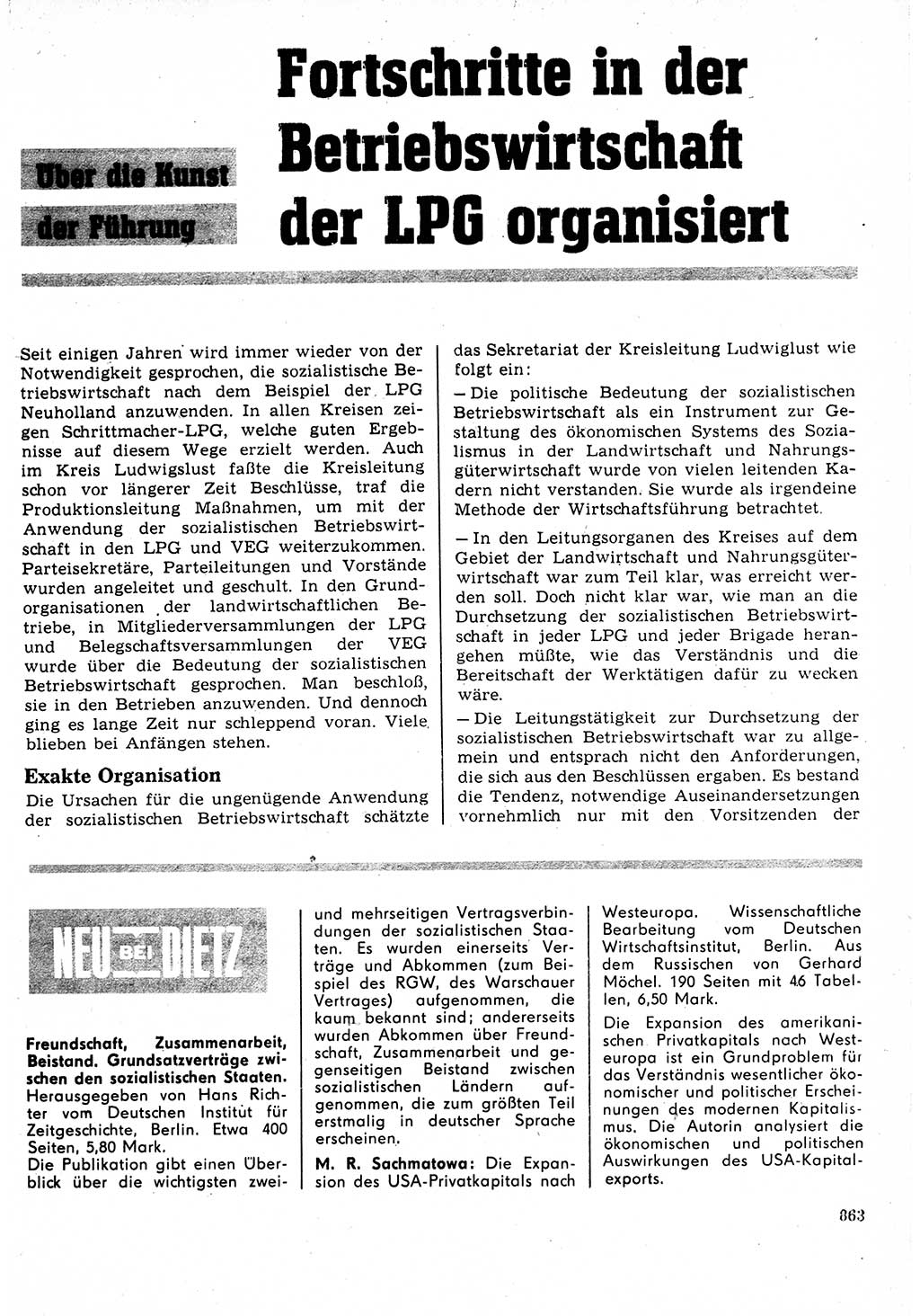 Neuer Weg (NW), Organ des Zentralkomitees (ZK) der SED (Sozialistische Einheitspartei Deutschlands) für Fragen des Parteilebens, 23. Jahrgang [Deutsche Demokratische Republik (DDR)] 1968, Seite 847 (NW ZK SED DDR 1968, S. 847)