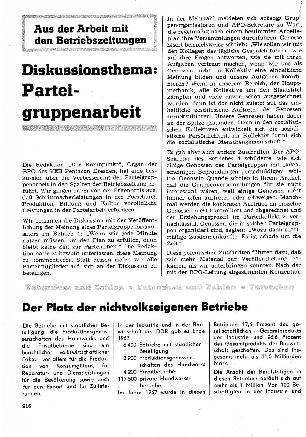 Neuer Weg (NW), Organ des Zentralkomitees (ZK) der SED (Sozialistische Einheitspartei Deutschlands) für Fragen des Parteilebens, 23. Jahrgang [Deutsche Demokratische Republik (DDR)] 1968, Seite 900 (NW ZK SED DDR 1968, S. 900)