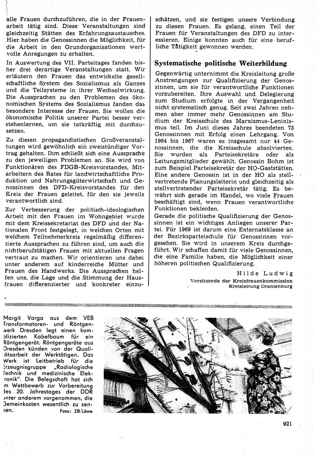 Neuer Weg (NW), Organ des Zentralkomitees (ZK) der SED (Sozialistische Einheitspartei Deutschlands) für Fragen des Parteilebens, 23. Jahrgang [Deutsche Demokratische Republik (DDR)] 1968, Seite 905 (NW ZK SED DDR 1968, S. 905)