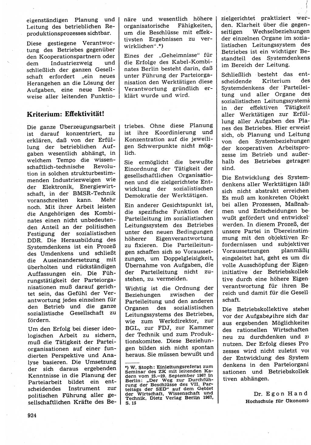 Neuer Weg (NW), Organ des Zentralkomitees (ZK) der SED (Sozialistische Einheitspartei Deutschlands) für Fragen des Parteilebens, 23. Jahrgang [Deutsche Demokratische Republik (DDR)] 1968, Seite 908 (NW ZK SED DDR 1968, S. 908)