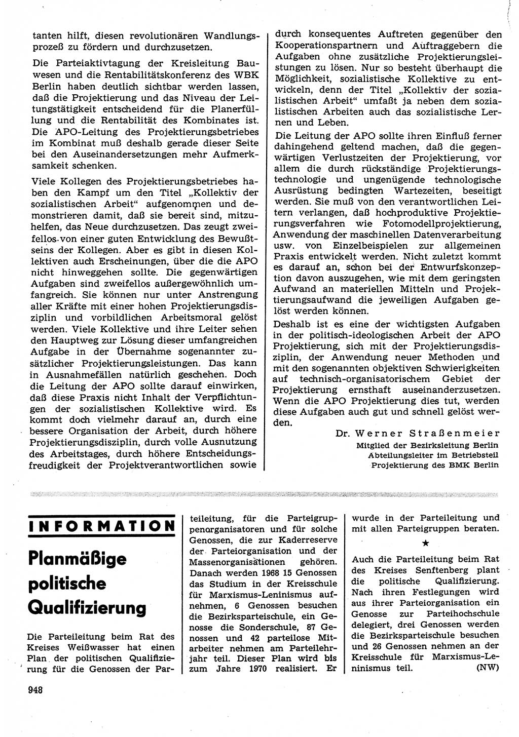 Neuer Weg (NW), Organ des Zentralkomitees (ZK) der SED (Sozialistische Einheitspartei Deutschlands) für Fragen des Parteilebens, 23. Jahrgang [Deutsche Demokratische Republik (DDR)] 1968, Seite 932 (NW ZK SED DDR 1968, S. 932)