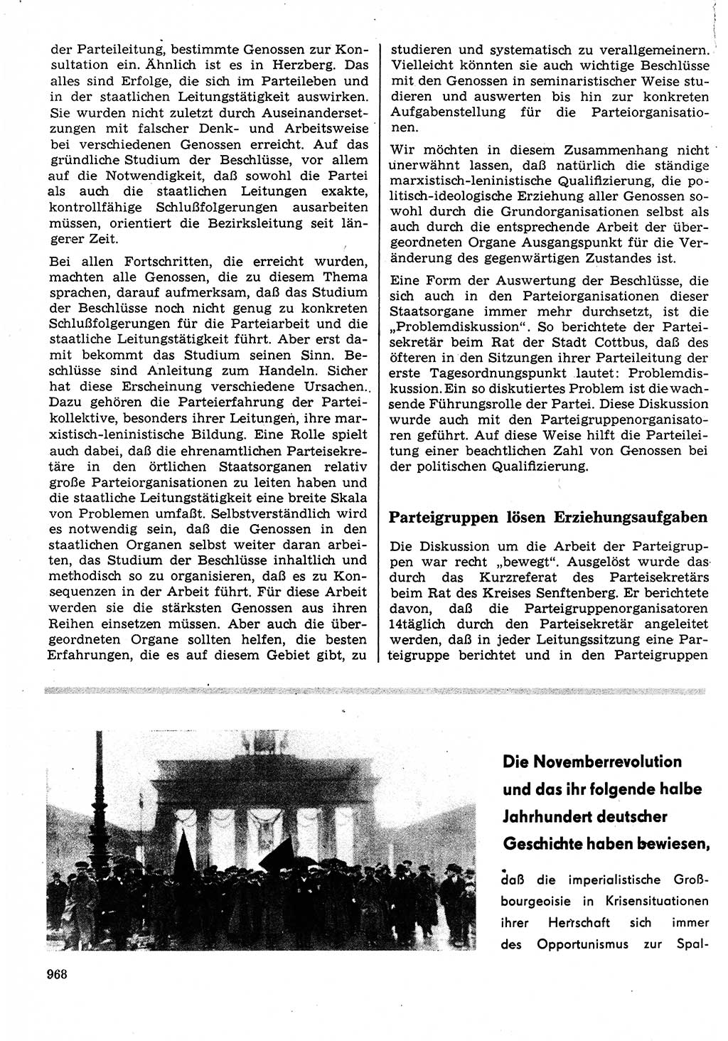 Neuer Weg (NW), Organ des Zentralkomitees (ZK) der SED (Sozialistische Einheitspartei Deutschlands) für Fragen des Parteilebens, 23. Jahrgang [Deutsche Demokratische Republik (DDR)] 1968, Seite 952 (NW ZK SED DDR 1968, S. 952)