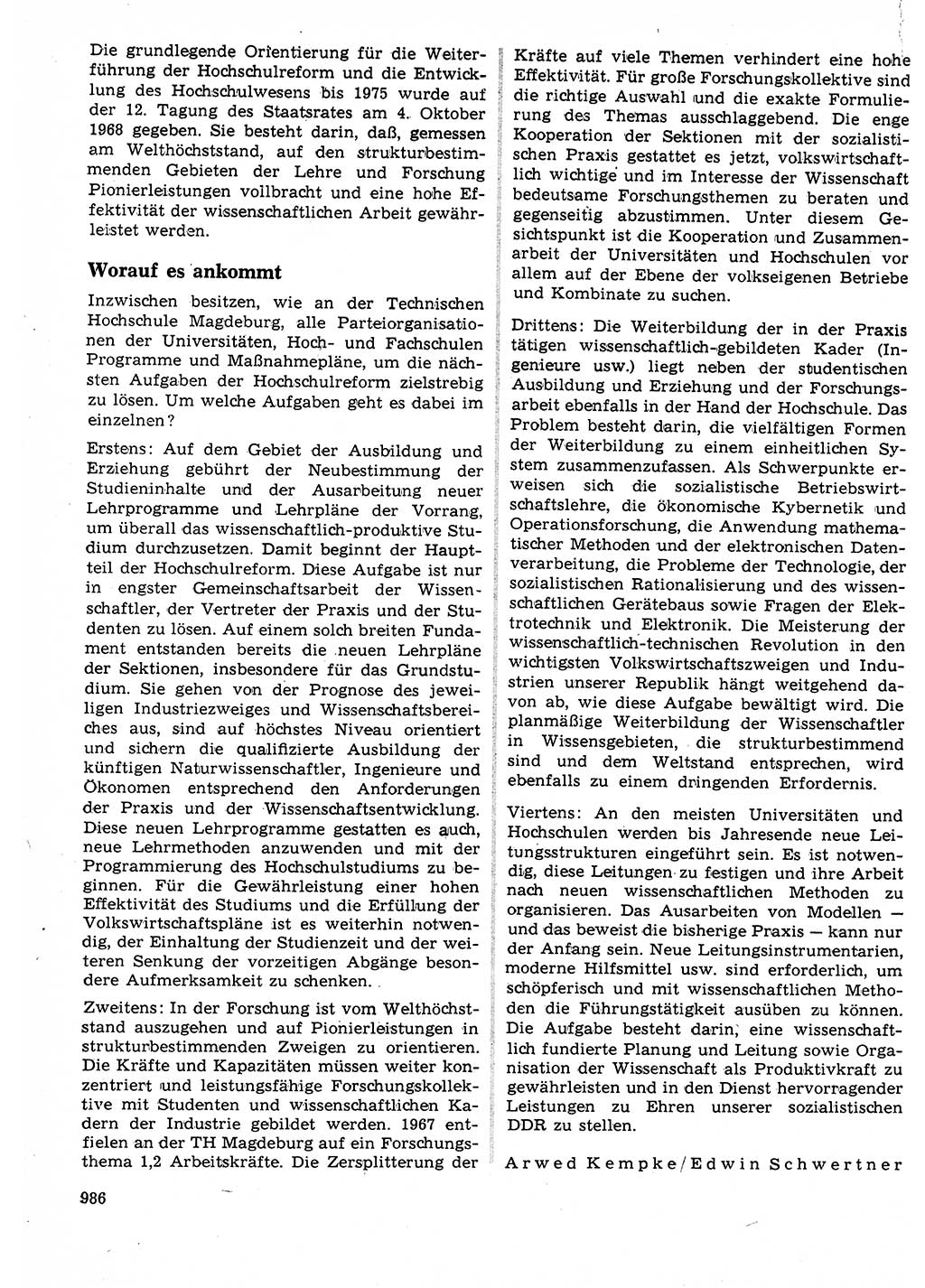 Neuer Weg (NW), Organ des Zentralkomitees (ZK) der SED (Sozialistische Einheitspartei Deutschlands) für Fragen des Parteilebens, 23. Jahrgang [Deutsche Demokratische Republik (DDR)] 1968, Seite 970 (NW ZK SED DDR 1968, S. 970)