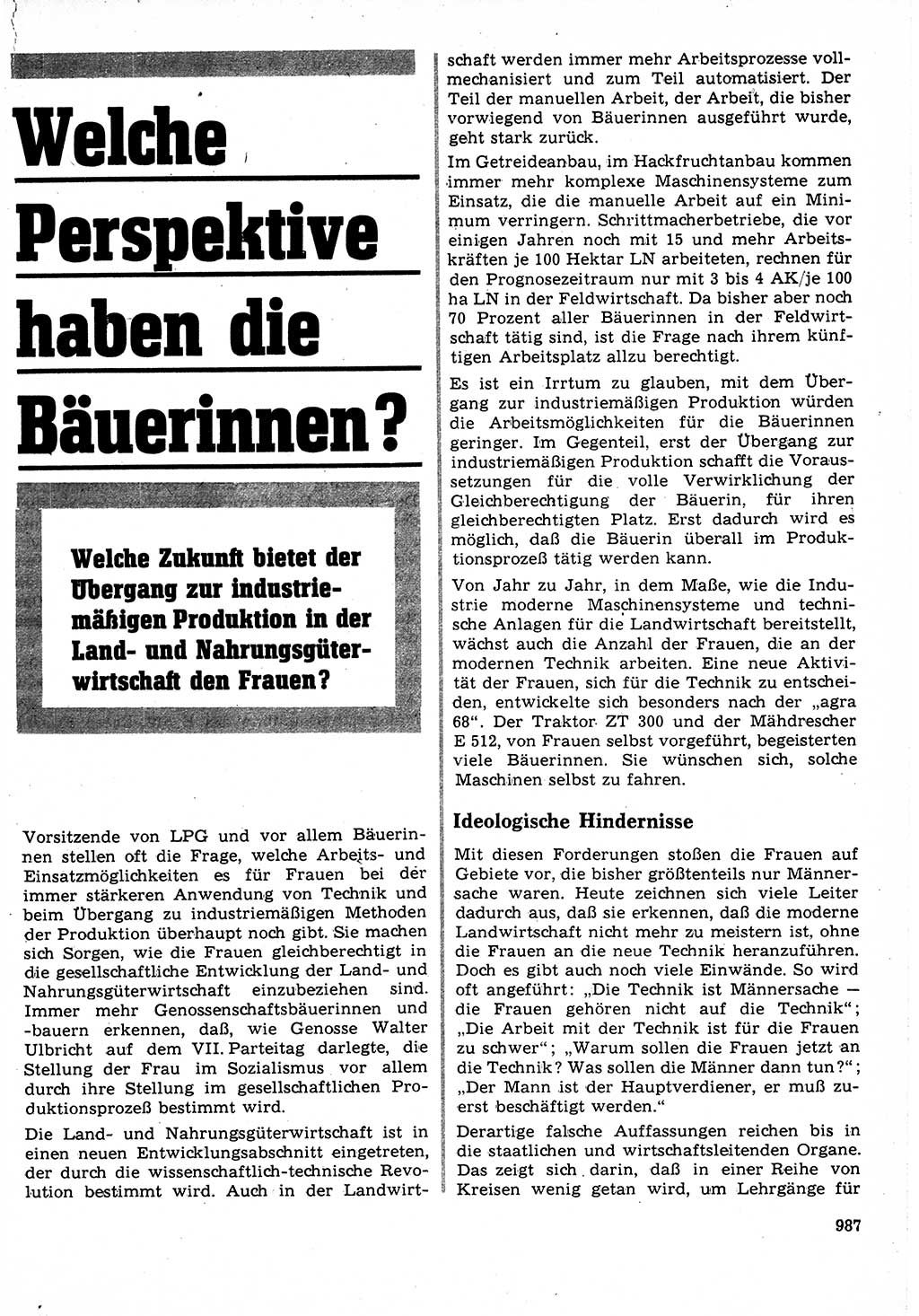 Neuer Weg (NW), Organ des Zentralkomitees (ZK) der SED (Sozialistische Einheitspartei Deutschlands) für Fragen des Parteilebens, 23. Jahrgang [Deutsche Demokratische Republik (DDR)] 1968, Seite 971 (NW ZK SED DDR 1968, S. 971)