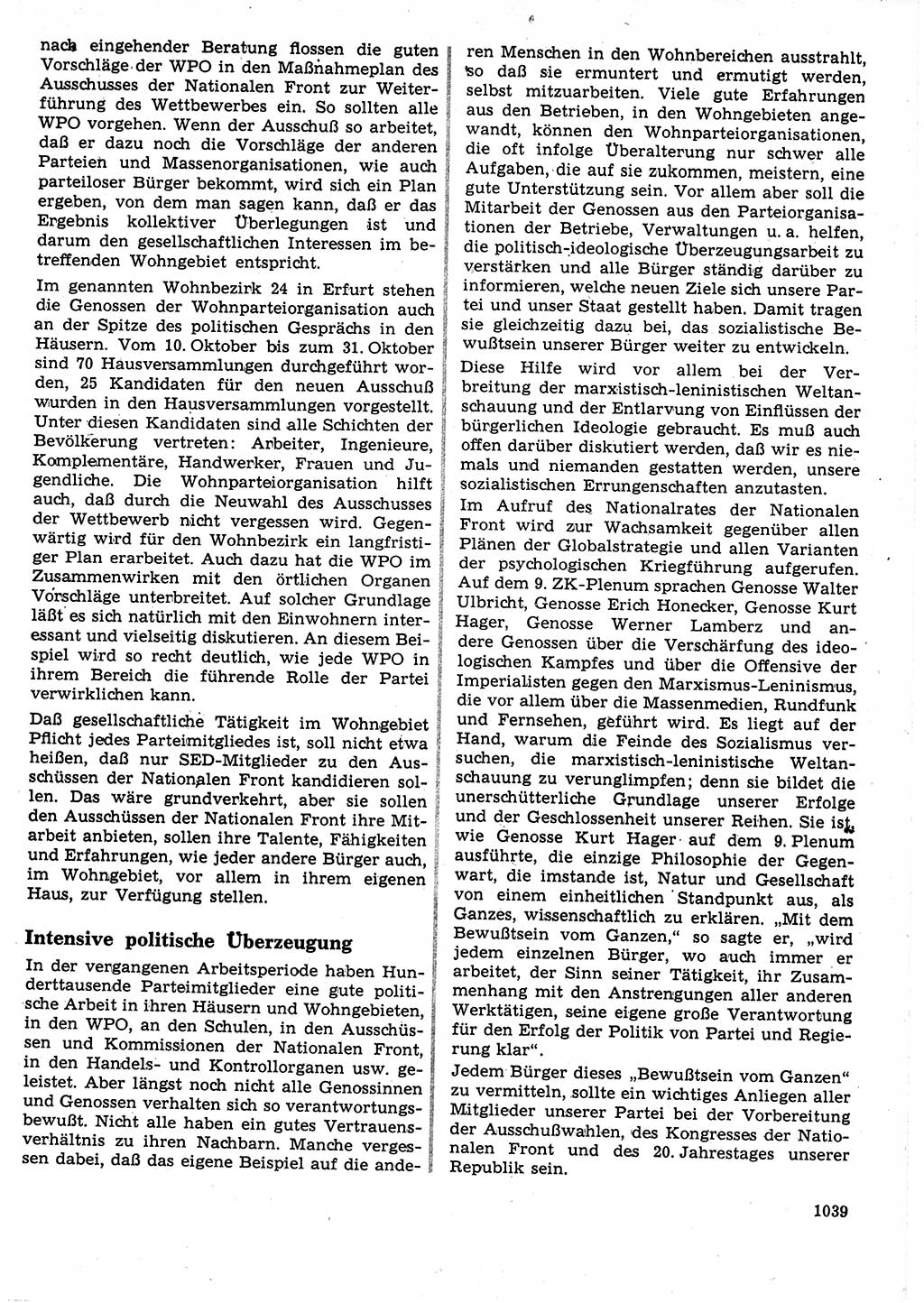 Neuer Weg (NW), Organ des Zentralkomitees (ZK) der SED (Sozialistische Einheitspartei Deutschlands) für Fragen des Parteilebens, 23. Jahrgang [Deutsche Demokratische Republik (DDR)] 1968, Seite 1023 (NW ZK SED DDR 1968, S. 1023)