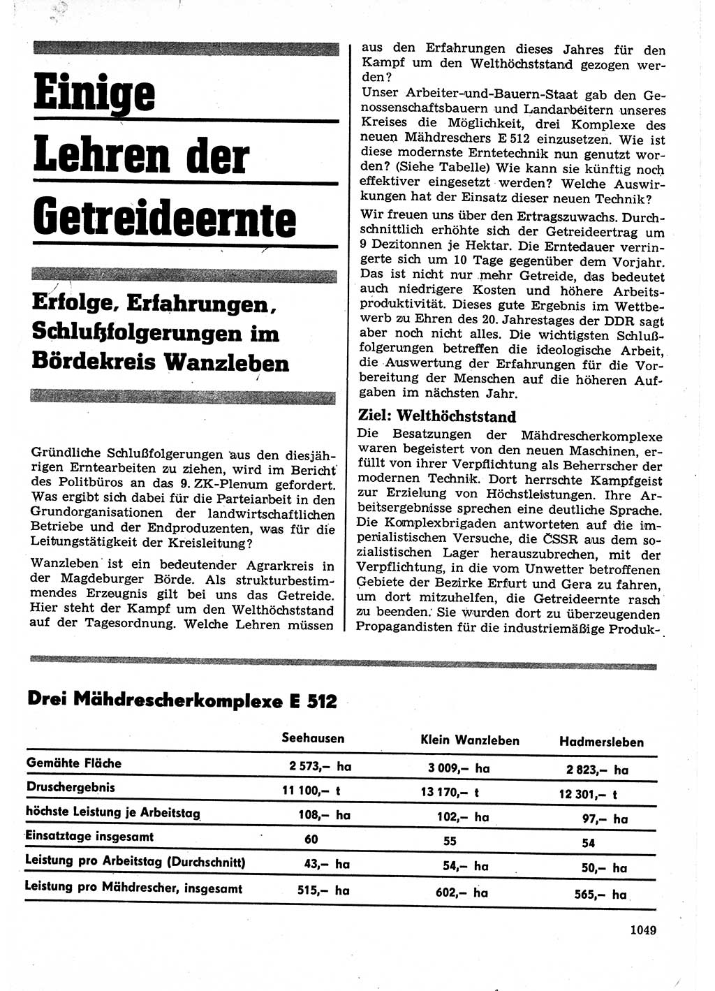 Neuer Weg (NW), Organ des Zentralkomitees (ZK) der SED (Sozialistische Einheitspartei Deutschlands) für Fragen des Parteilebens, 23. Jahrgang [Deutsche Demokratische Republik (DDR)] 1968, Seite 1033 (NW ZK SED DDR 1968, S. 1033)
