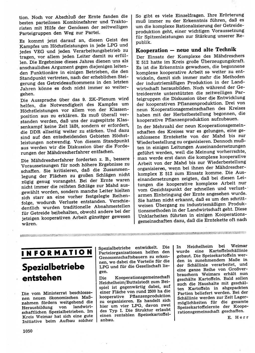 Neuer Weg (NW), Organ des Zentralkomitees (ZK) der SED (Sozialistische Einheitspartei Deutschlands) für Fragen des Parteilebens, 23. Jahrgang [Deutsche Demokratische Republik (DDR)] 1968, Seite 1034 (NW ZK SED DDR 1968, S. 1034)