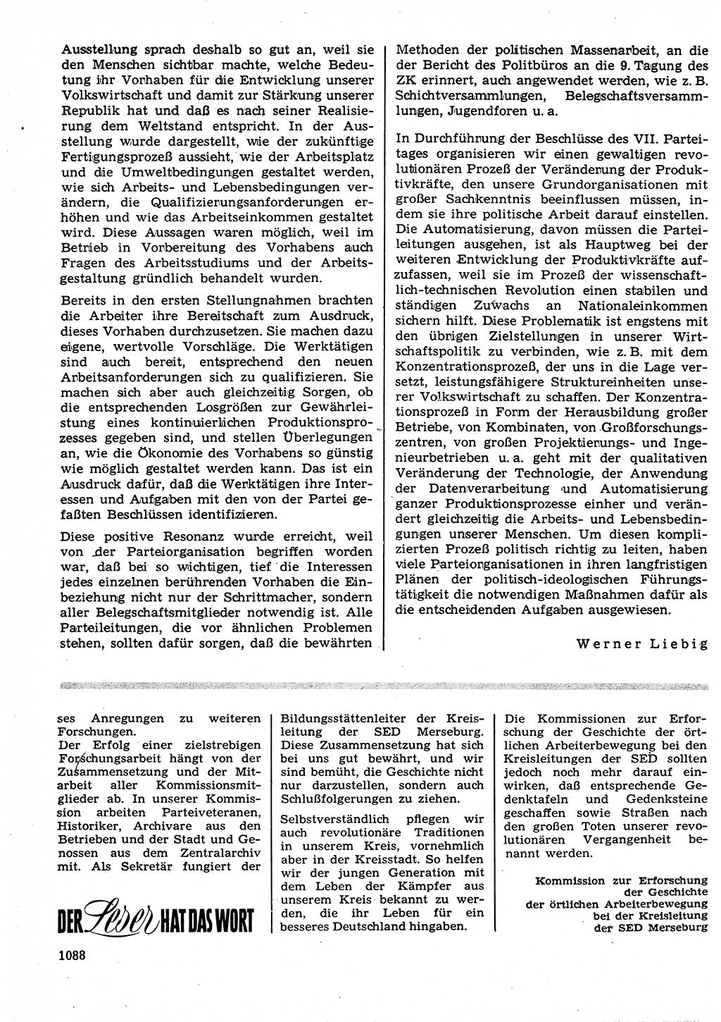 Neuer Weg (NW), Organ des Zentralkomitees (ZK) der SED (Sozialistische Einheitspartei Deutschlands) für Fragen des Parteilebens, 23. Jahrgang [Deutsche Demokratische Republik (DDR)] 1968, Seite 1072 (NW ZK SED DDR 1968, S. 1072)