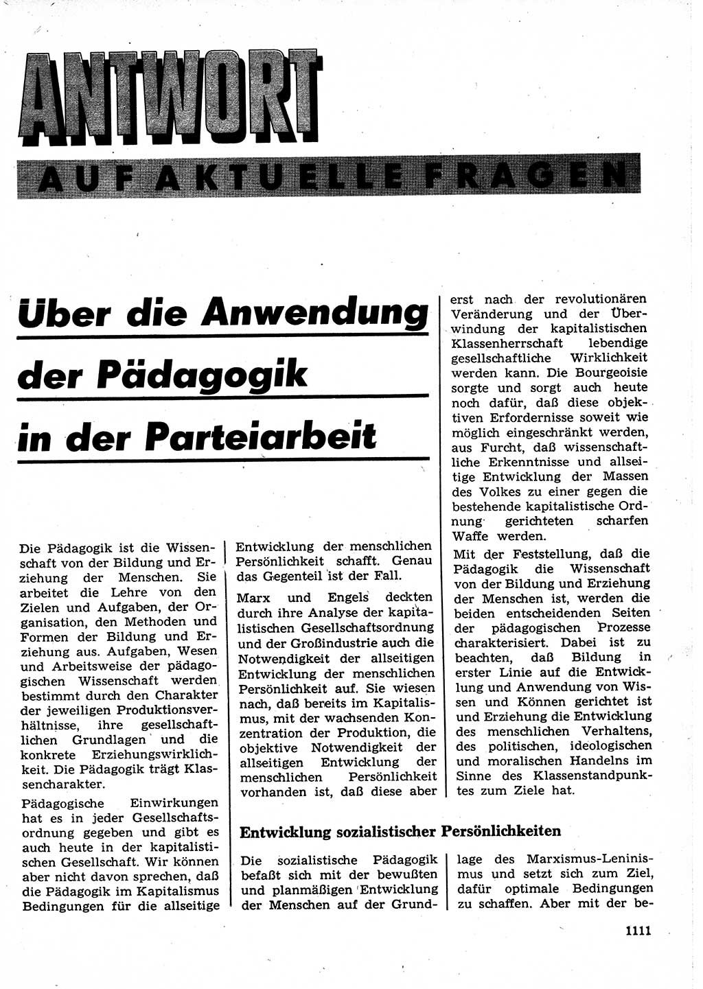 Neuer Weg (NW), Organ des Zentralkomitees (ZK) der SED (Sozialistische Einheitspartei Deutschlands) für Fragen des Parteilebens, 23. Jahrgang [Deutsche Demokratische Republik (DDR)] 1968, Seite 1095 (NW ZK SED DDR 1968, S. 1095)