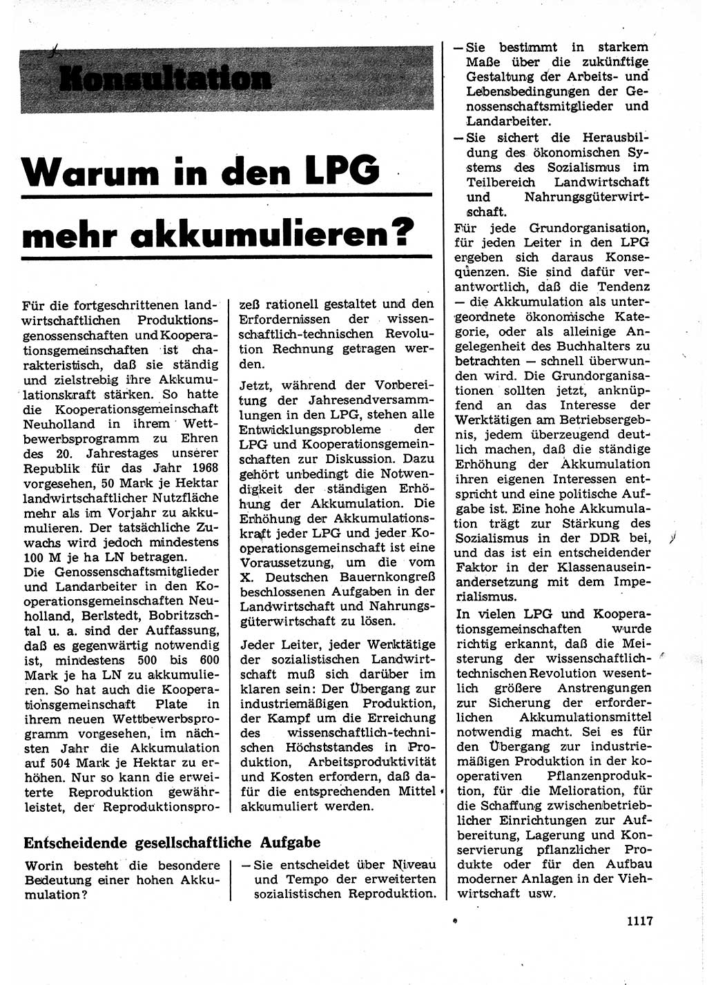 Neuer Weg (NW), Organ des Zentralkomitees (ZK) der SED (Sozialistische Einheitspartei Deutschlands) für Fragen des Parteilebens, 23. Jahrgang [Deutsche Demokratische Republik (DDR)] 1968, Seite 1101 (NW ZK SED DDR 1968, S. 1101)