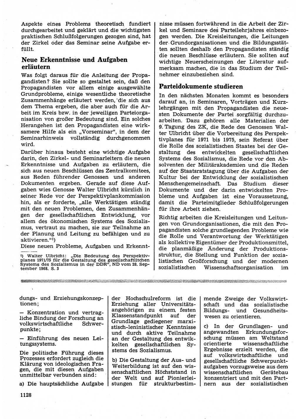 Neuer Weg (NW), Organ des Zentralkomitees (ZK) der SED (Sozialistische Einheitspartei Deutschlands) für Fragen des Parteilebens, 23. Jahrgang [Deutsche Demokratische Republik (DDR)] 1968, Seite 1112 (NW ZK SED DDR 1968, S. 1112)