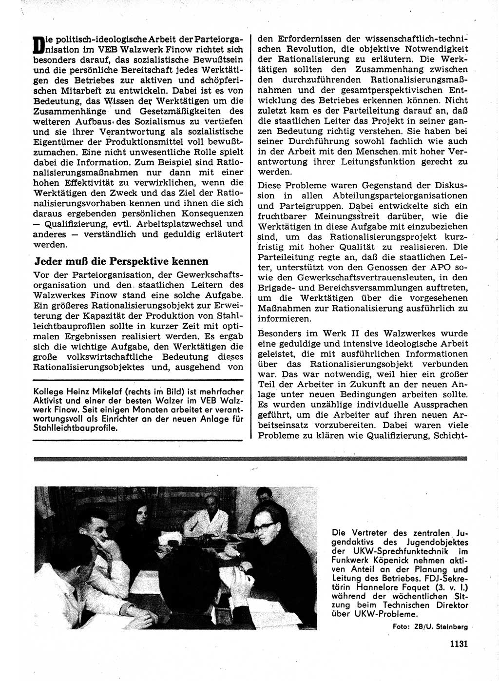 Neuer Weg (NW), Organ des Zentralkomitees (ZK) der SED (Sozialistische Einheitspartei Deutschlands) für Fragen des Parteilebens, 23. Jahrgang [Deutsche Demokratische Republik (DDR)] 1968, Seite 1115 (NW ZK SED DDR 1968, S. 1115)