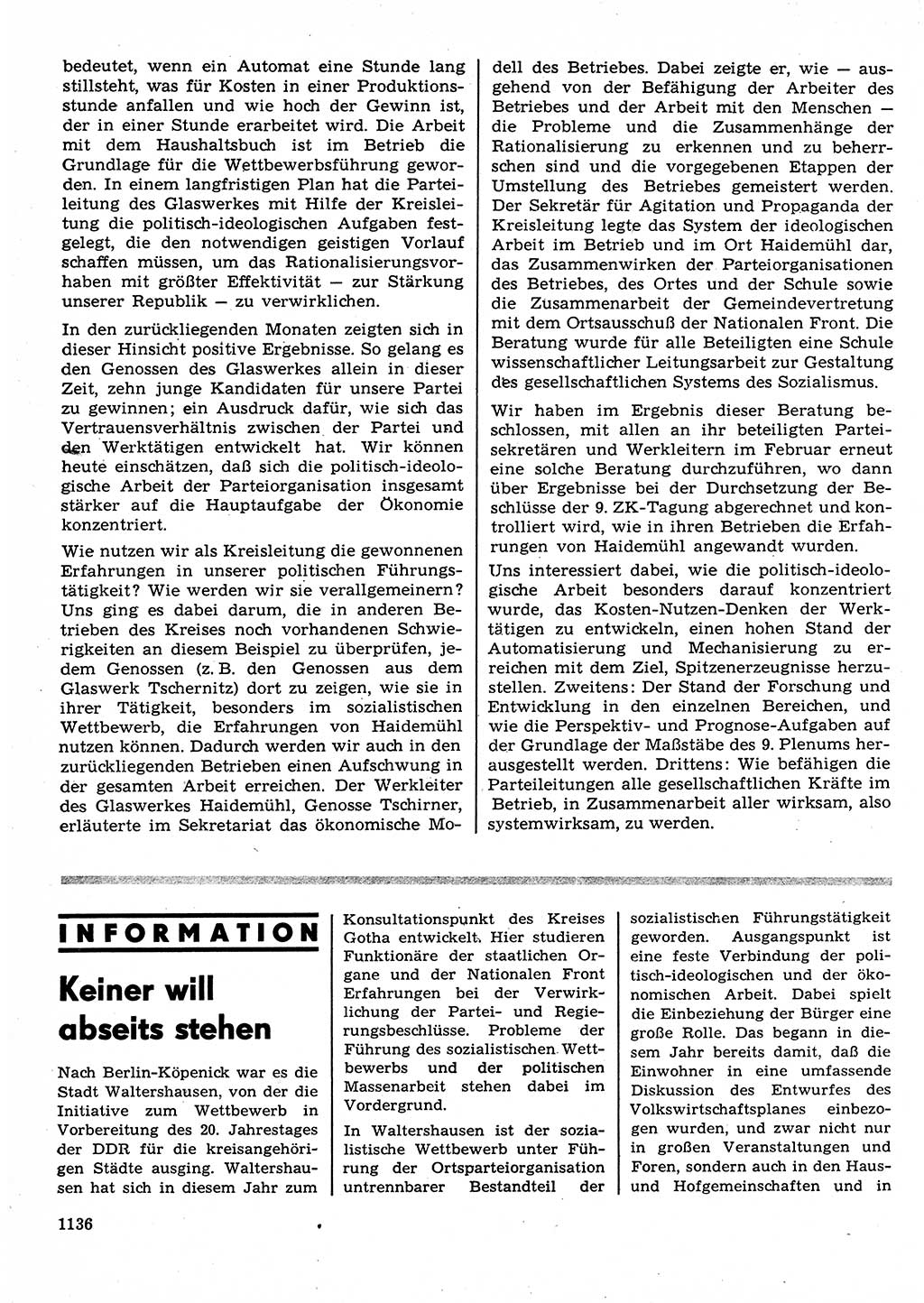 Neuer Weg (NW), Organ des Zentralkomitees (ZK) der SED (Sozialistische Einheitspartei Deutschlands) für Fragen des Parteilebens, 23. Jahrgang [Deutsche Demokratische Republik (DDR)] 1968, Seite 1120 (NW ZK SED DDR 1968, S. 1120)