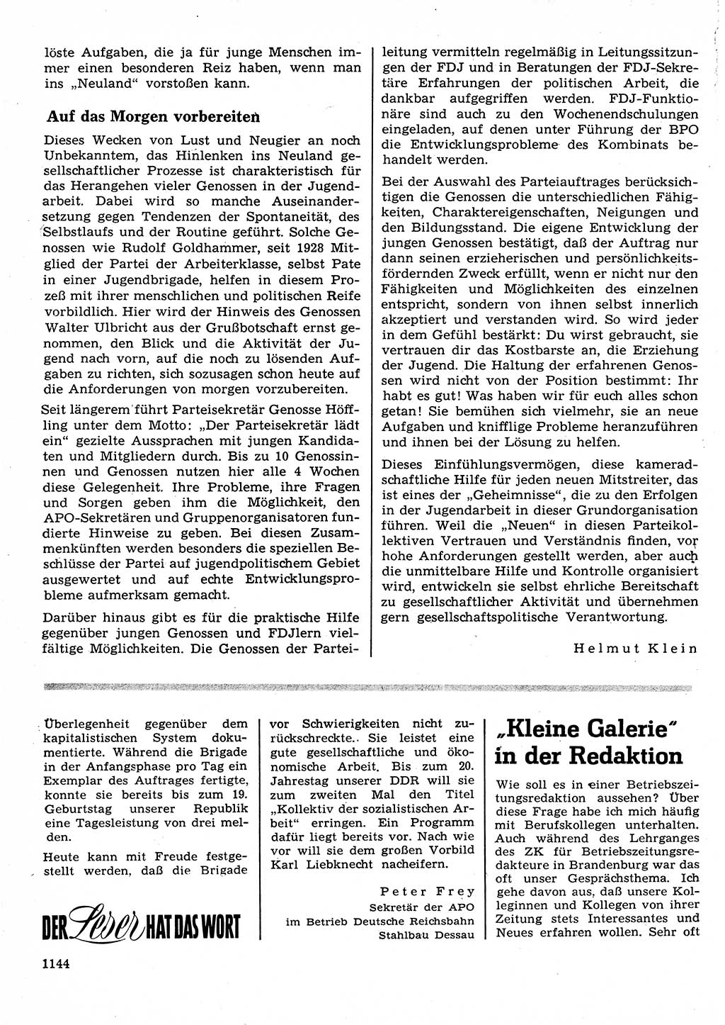 Neuer Weg (NW), Organ des Zentralkomitees (ZK) der SED (Sozialistische Einheitspartei Deutschlands) für Fragen des Parteilebens, 23. Jahrgang [Deutsche Demokratische Republik (DDR)] 1968, Seite 1128 (NW ZK SED DDR 1968, S. 1128)