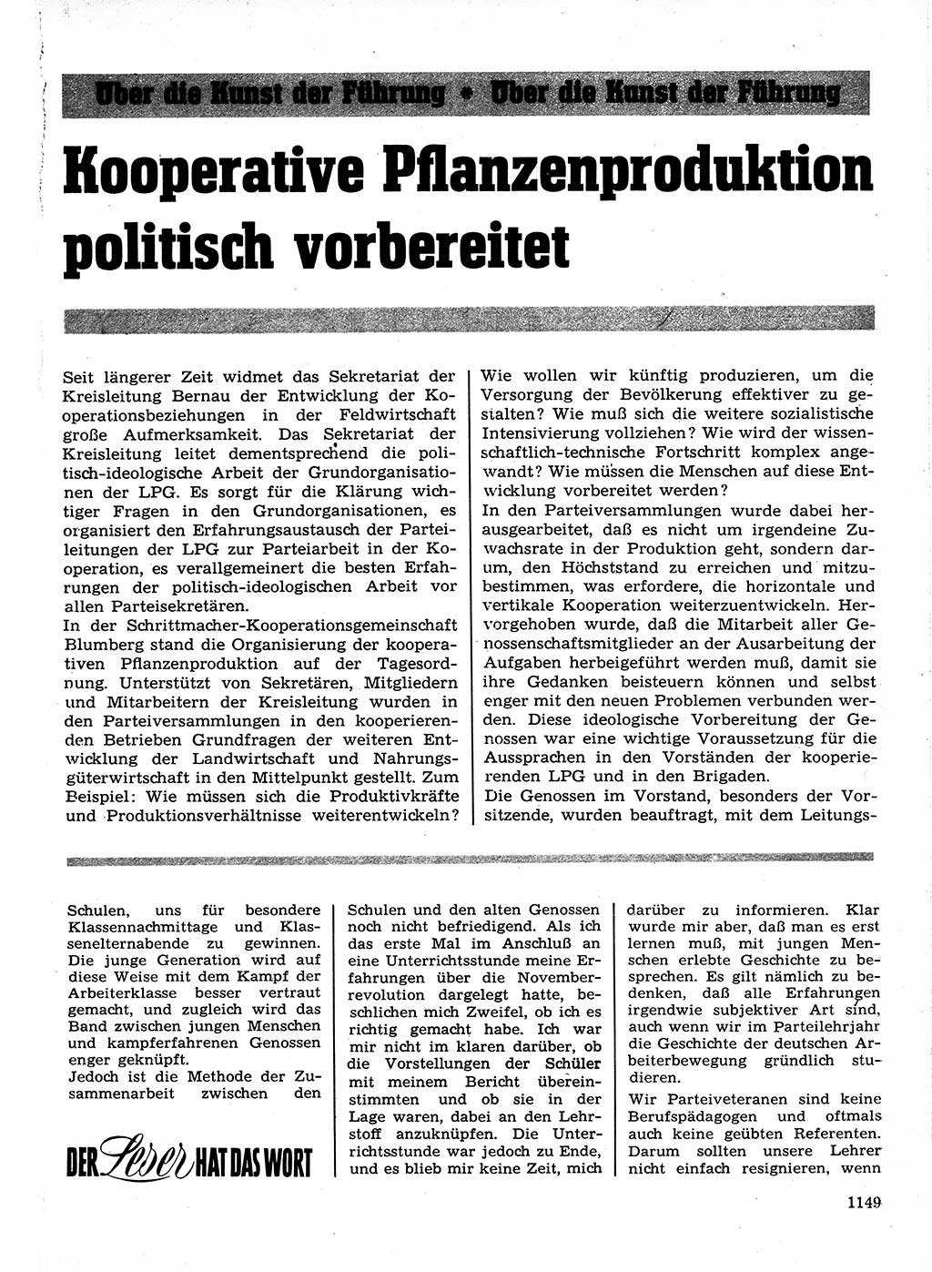 Neuer Weg (NW), Organ des Zentralkomitees (ZK) der SED (Sozialistische Einheitspartei Deutschlands) für Fragen des Parteilebens, 23. Jahrgang [Deutsche Demokratische Republik (DDR)] 1968, Seite 1133 (NW ZK SED DDR 1968, S. 1133)