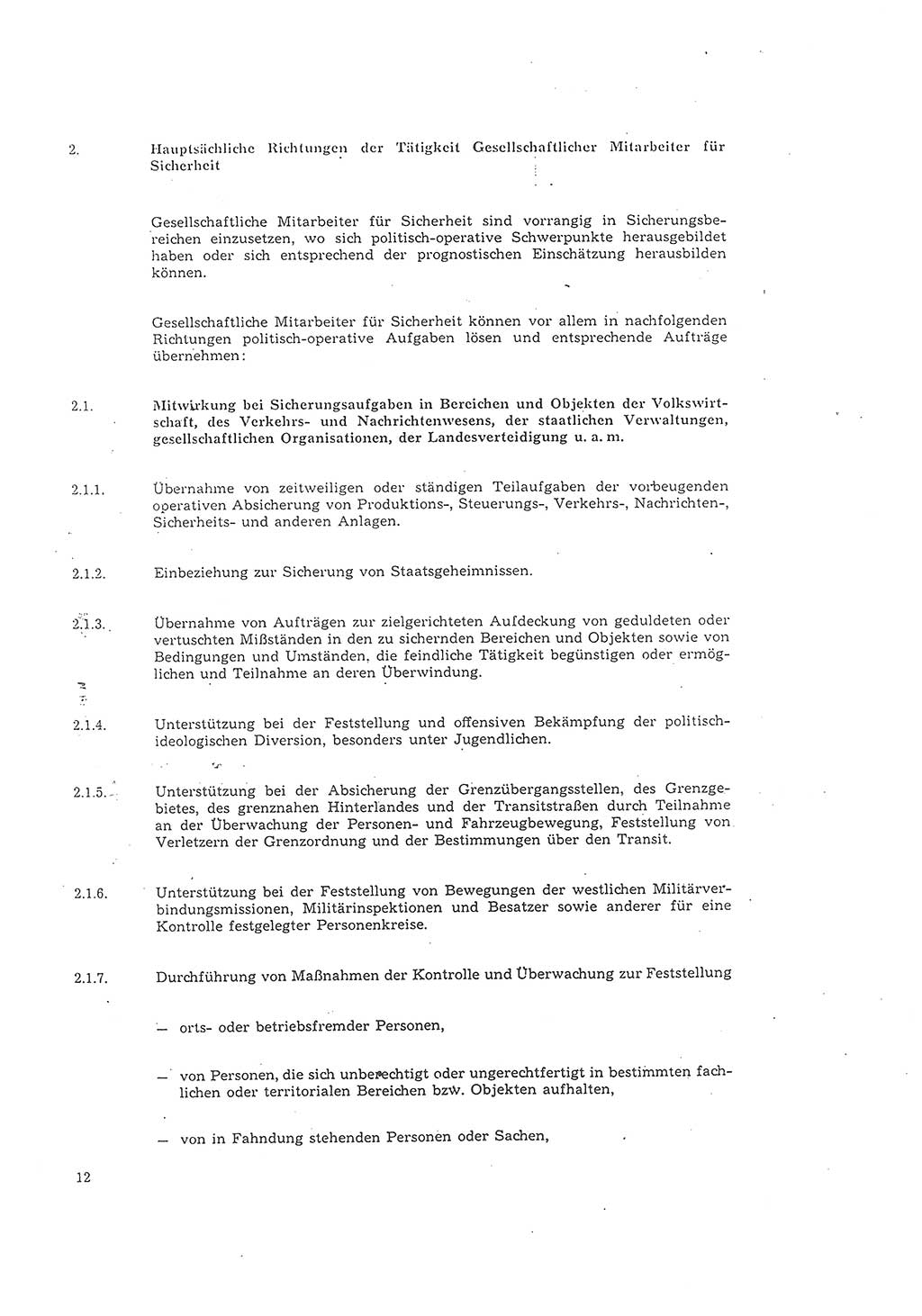 Richtlinie 1/68 für die Zusammenarbeit mit Gesellschaftlichen Mitarbeitern für Sicherheit und Inoffiziellen Mitarbeitern im Gesamtsystem der Sicherung der Deutschen Demokratischen Republik (DDR), Ministerium für Staatssicherheit (MfS), Der Minister (Mielke), Geheime Verschlußsache (GVS) 008-1001/68, Berlin 1968, Seite 12 (RL 1/68 DDR MfS Min. GVS 008-1001/68 1968, S. 12)