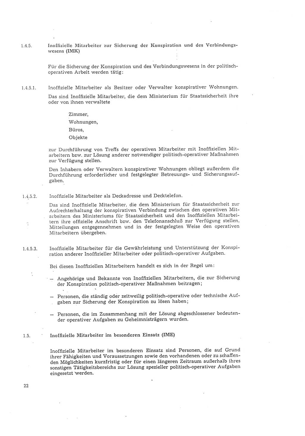 Richtlinie 1/68 für die Zusammenarbeit mit Gesellschaftlichen Mitarbeitern für Sicherheit und Inoffiziellen Mitarbeitern im Gesamtsystem der Sicherung der Deutschen Demokratischen Republik (DDR), Ministerium für Staatssicherheit (MfS), Der Minister (Mielke), Geheime Verschlußsache (GVS) 008-1001/68, Berlin 1968, Seite 22 (RL 1/68 DDR MfS Min. GVS 008-1001/68 1968, S. 22)