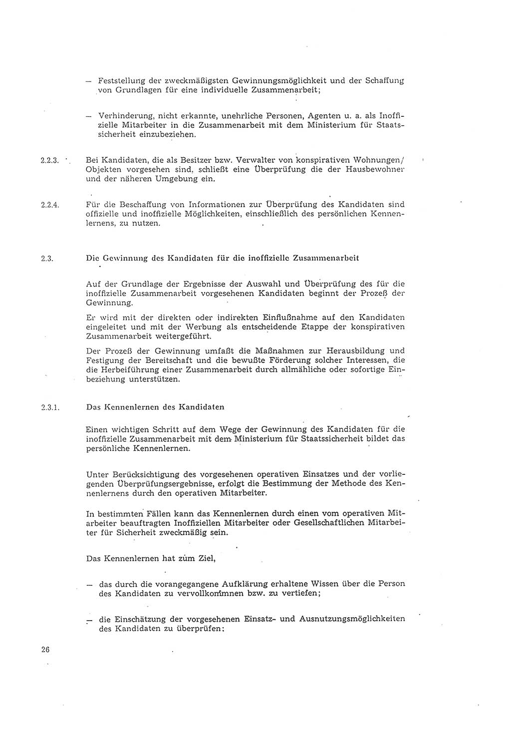 Richtlinie 1/68 für die Zusammenarbeit mit Gesellschaftlichen Mitarbeitern für Sicherheit und Inoffiziellen Mitarbeitern im Gesamtsystem der Sicherung der Deutschen Demokratischen Republik (DDR), Ministerium für Staatssicherheit (MfS), Der Minister (Mielke), Geheime Verschlußsache (GVS) 008-1001/68, Berlin 1968, Seite 26 (RL 1/68 DDR MfS Min. GVS 008-1001/68 1968, S. 26)