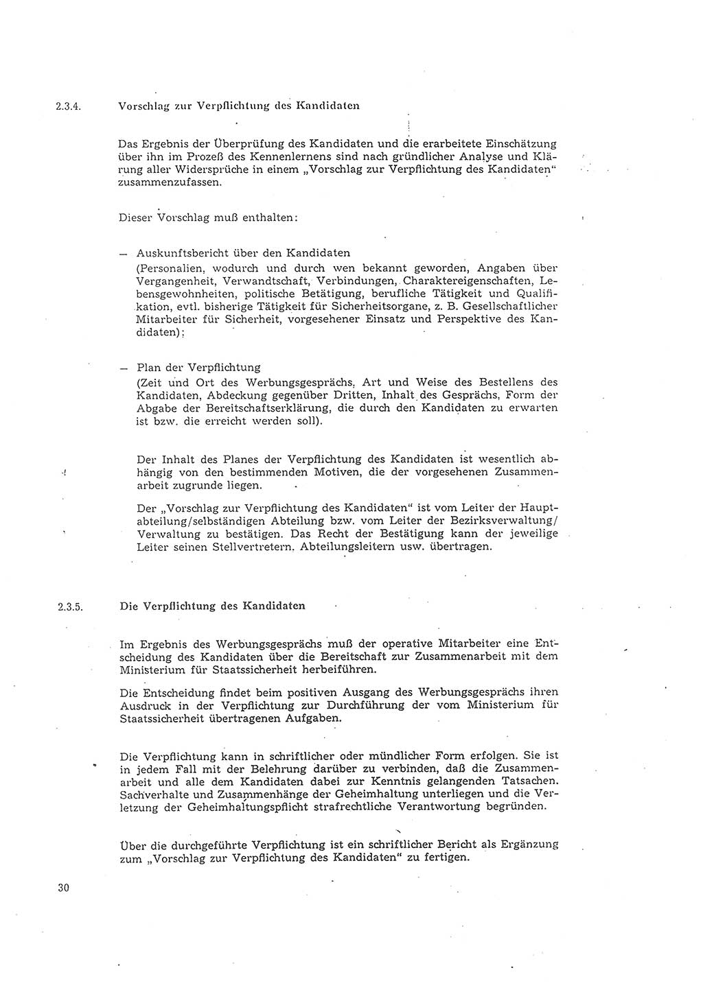 Richtlinie 1/68 für die Zusammenarbeit mit Gesellschaftlichen Mitarbeitern für Sicherheit und Inoffiziellen Mitarbeitern im Gesamtsystem der Sicherung der Deutschen Demokratischen Republik (DDR), Ministerium für Staatssicherheit (MfS), Der Minister (Mielke), Geheime Verschlußsache (GVS) 008-1001/68, Berlin 1968, Seite 30 (RL 1/68 DDR MfS Min. GVS 008-1001/68 1968, S. 30)