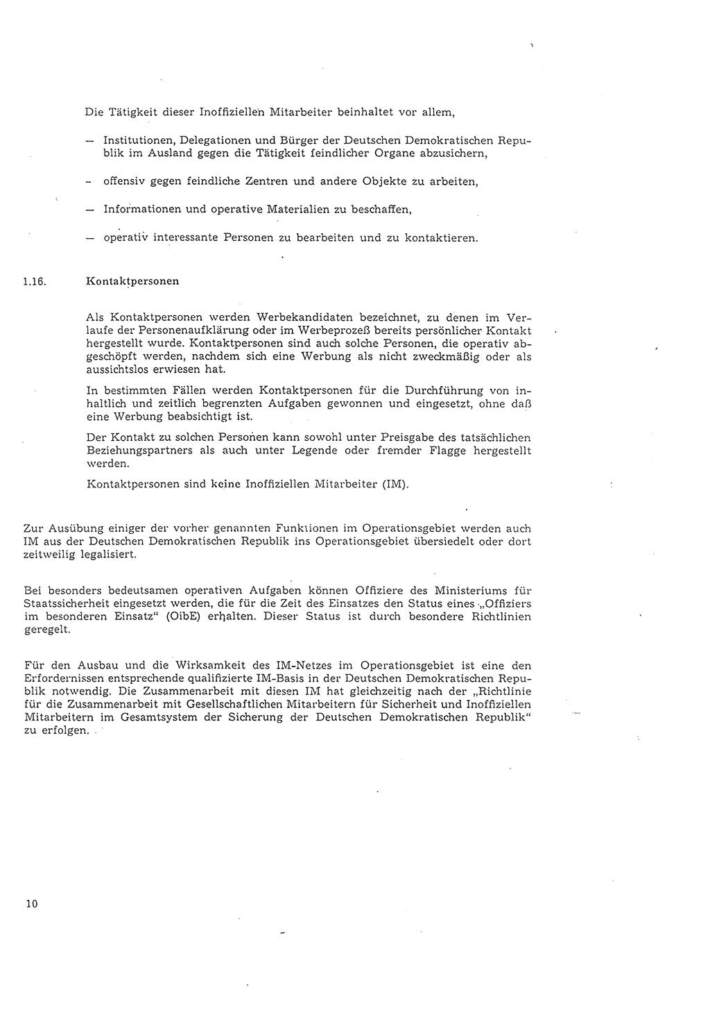 Richtlinie 2/68 für die Arbeit mit Inoffiziellen Mitarbeitern (IM) im Operationsgebiet, Deutsche Demokratische Republik (DDR), Ministerium für Staatssicherheit (MfS), Der Minister (Mielke), Geheime Verschlußsache (GVS) 008-1002/68, Berlin 1968, Seite 10 (RL 2/68 DDR MfS Min. GVS 008-1002/68 1968, S. 10)