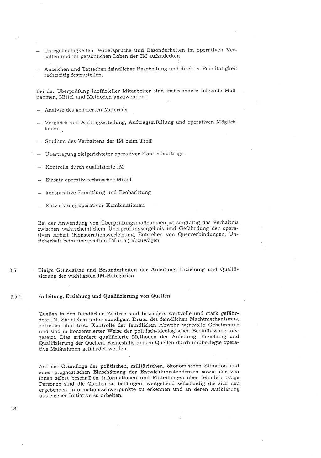 Richtlinie 2/68 für die Arbeit mit Inoffiziellen Mitarbeitern (IM) im Operationsgebiet, Deutsche Demokratische Republik (DDR), Ministerium für Staatssicherheit (MfS), Der Minister (Mielke), Geheime Verschlußsache (GVS) 008-1002/68, Berlin 1968, Seite 24 (RL 2/68 DDR MfS Min. GVS 008-1002/68 1968, S. 24)