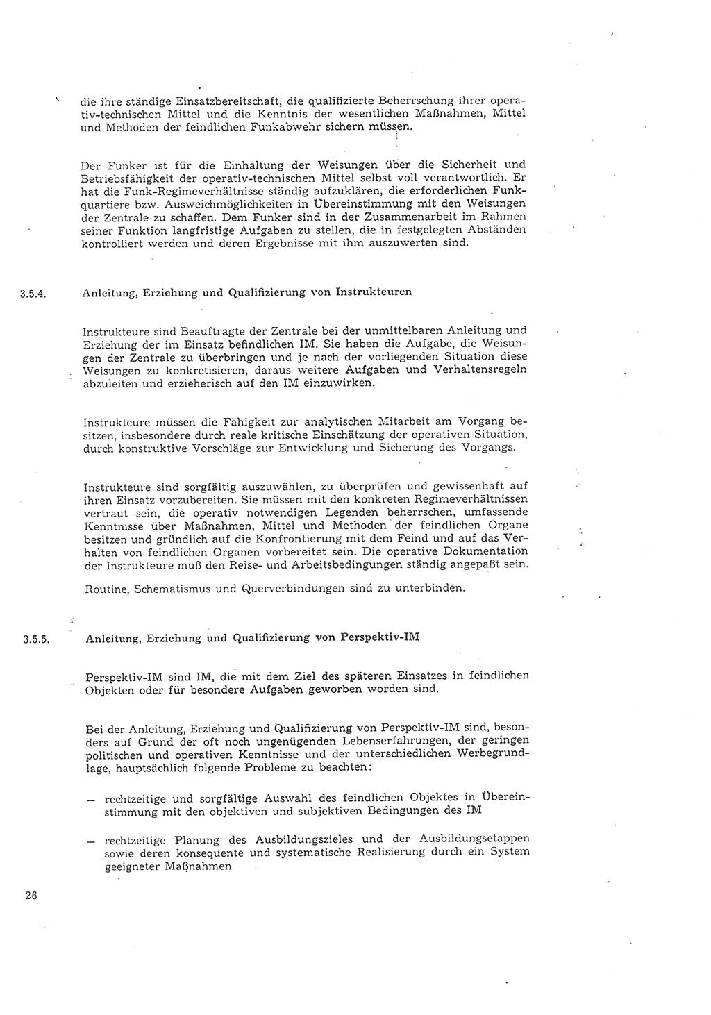 Richtlinie 2/68 für die Arbeit mit Inoffiziellen Mitarbeitern (IM) im Operationsgebiet, Deutsche Demokratische Republik (DDR), Ministerium für Staatssicherheit (MfS), Der Minister (Mielke), Geheime Verschlußsache (GVS) 008-1002/68, Berlin 1968, Seite 26 (RL 2/68 DDR MfS Min. GVS 008-1002/68 1968, S. 26)