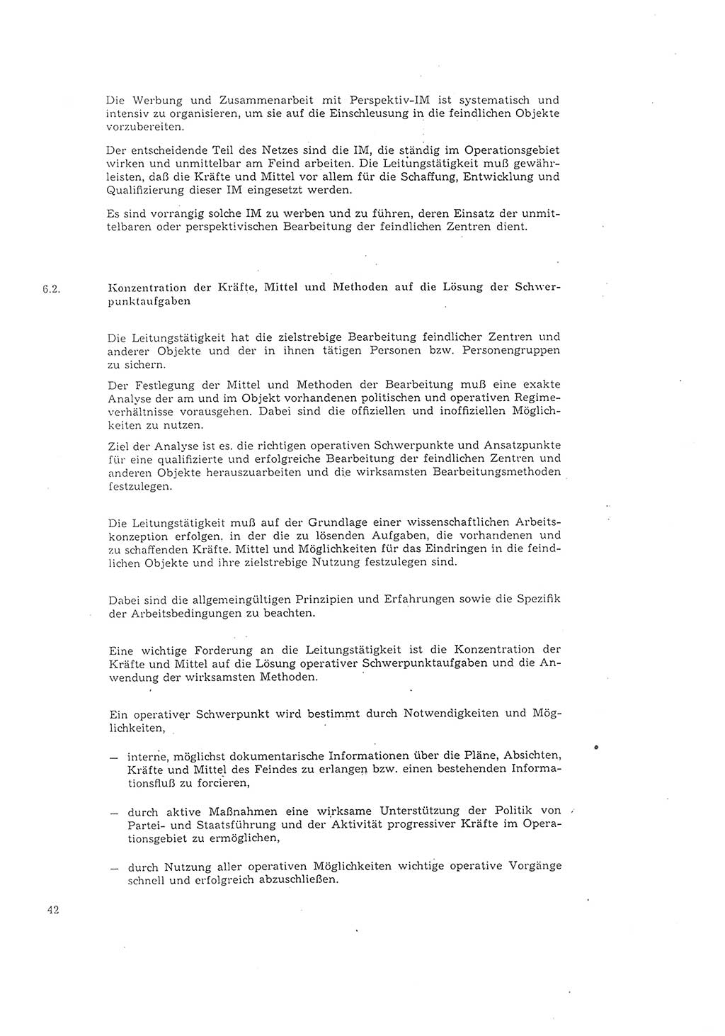 Richtlinie 2/68 für die Arbeit mit Inoffiziellen Mitarbeitern (IM) im Operationsgebiet, Deutsche Demokratische Republik (DDR), Ministerium für Staatssicherheit (MfS), Der Minister (Mielke), Geheime Verschlußsache (GVS) 008-1002/68, Berlin 1968, Seite 42 (RL 2/68 DDR MfS Min. GVS 008-1002/68 1968, S. 42)