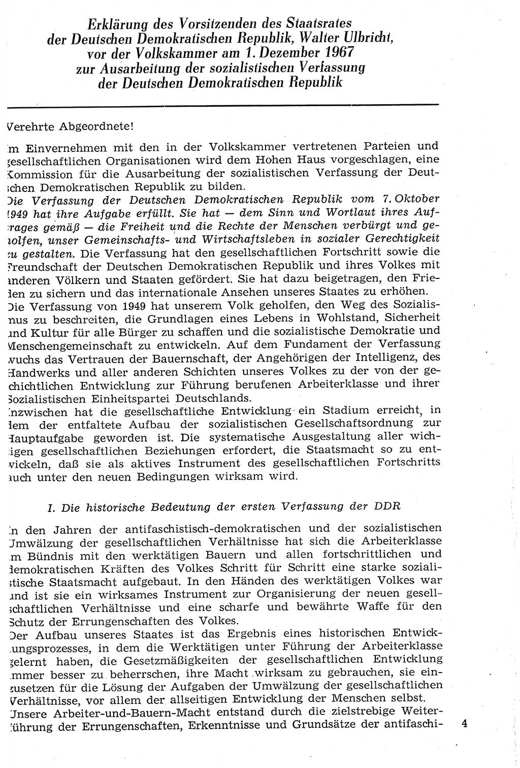 Staat und Recht (StuR), 17. Jahrgang [Deutsche Demokratische Republik (DDR)] 1968, Seite 4 (StuR DDR 1968, S. 4)