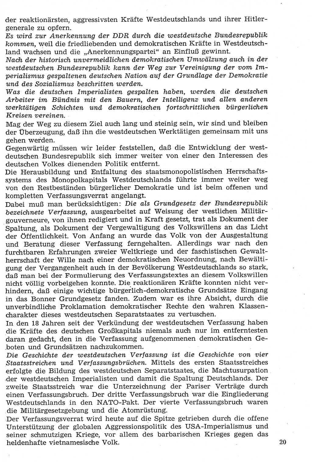 Staat und Recht (StuR), 17. Jahrgang [Deutsche Demokratische Republik (DDR)] 1968, Seite 20 (StuR DDR 1968, S. 20)