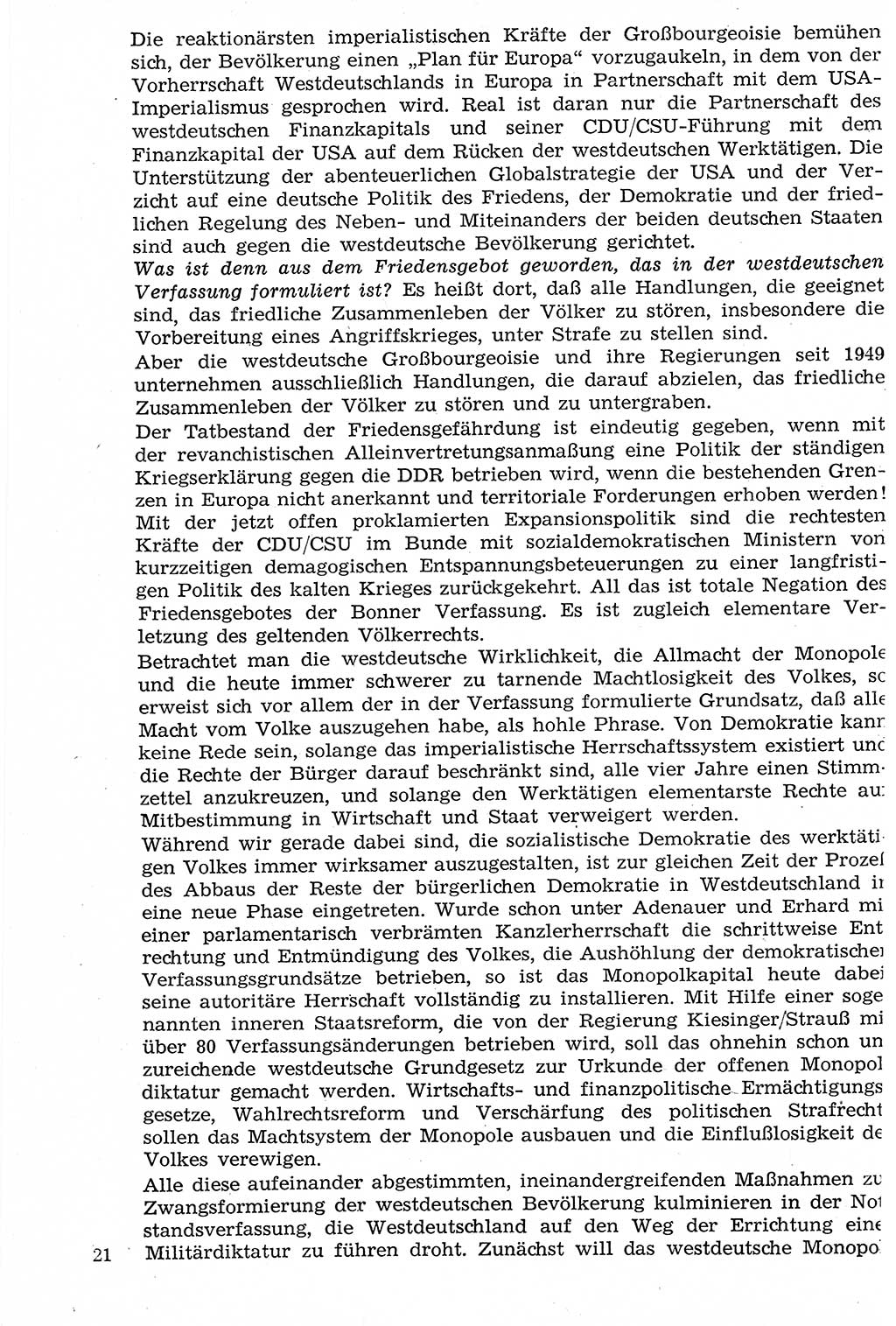 Staat und Recht (StuR), 17. Jahrgang [Deutsche Demokratische Republik (DDR)] 1968, Seite 21 (StuR DDR 1968, S. 21)