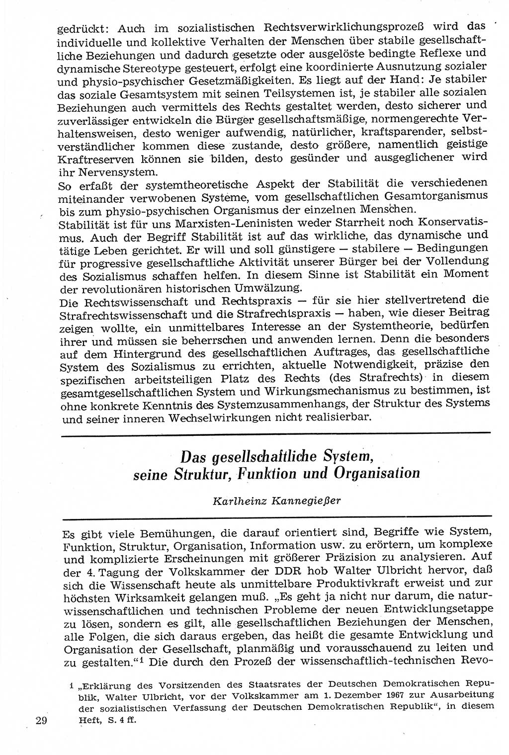 Staat und Recht (StuR), 17. Jahrgang [Deutsche Demokratische Republik (DDR)] 1968, Seite 29 (StuR DDR 1968, S. 29)