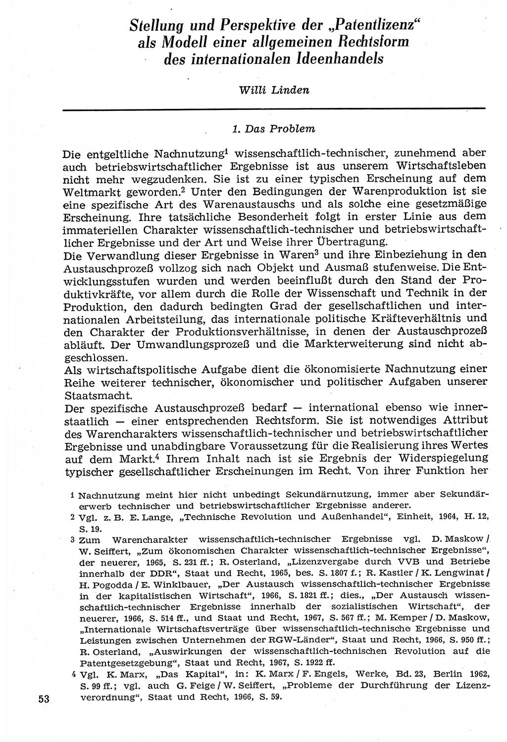 Staat und Recht (StuR), 17. Jahrgang [Deutsche Demokratische Republik (DDR)] 1968, Seite 53 (StuR DDR 1968, S. 53)