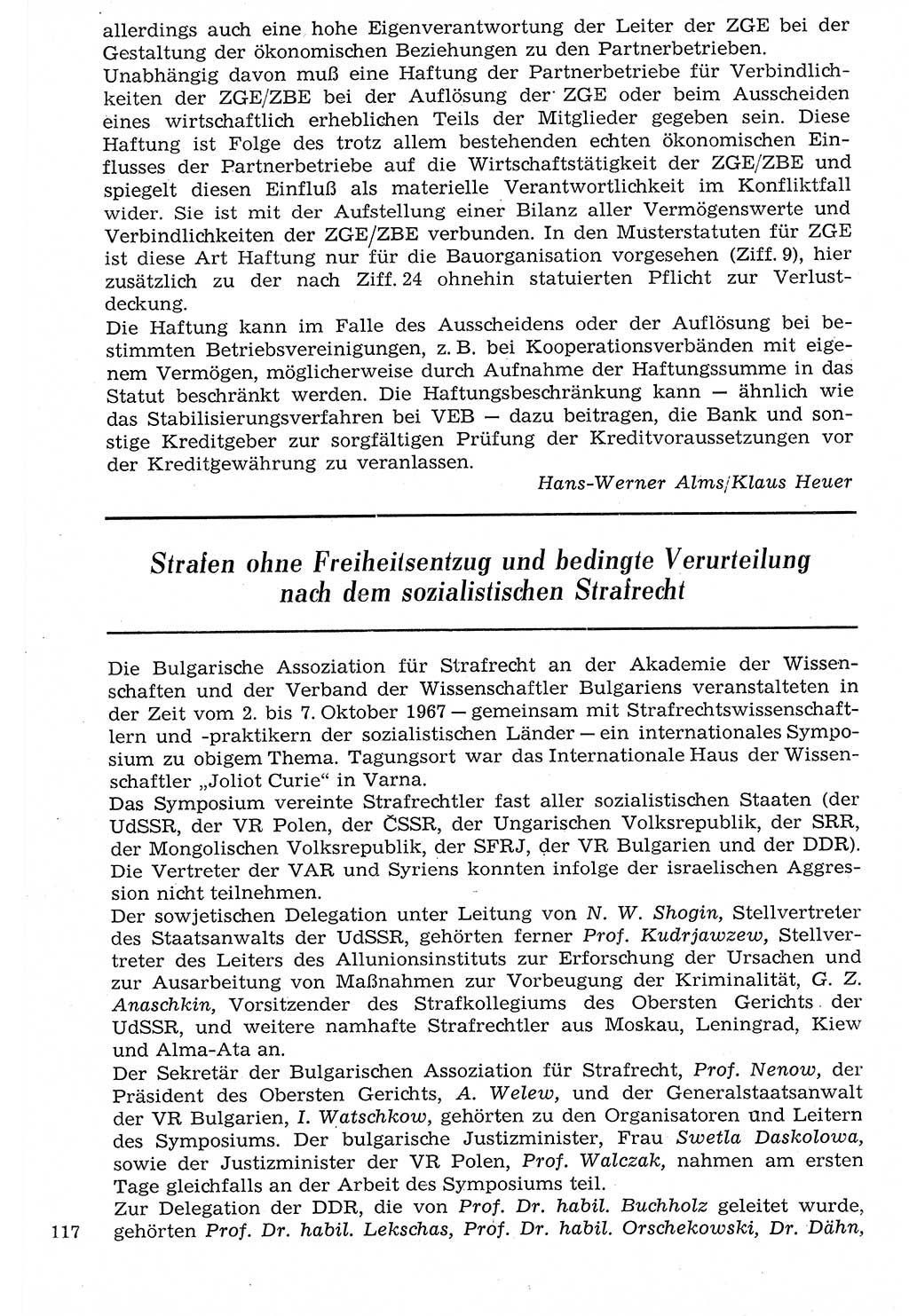Staat und Recht (StuR), 17. Jahrgang [Deutsche Demokratische Republik (DDR)] 1968, Seite 117 (StuR DDR 1968, S. 117)