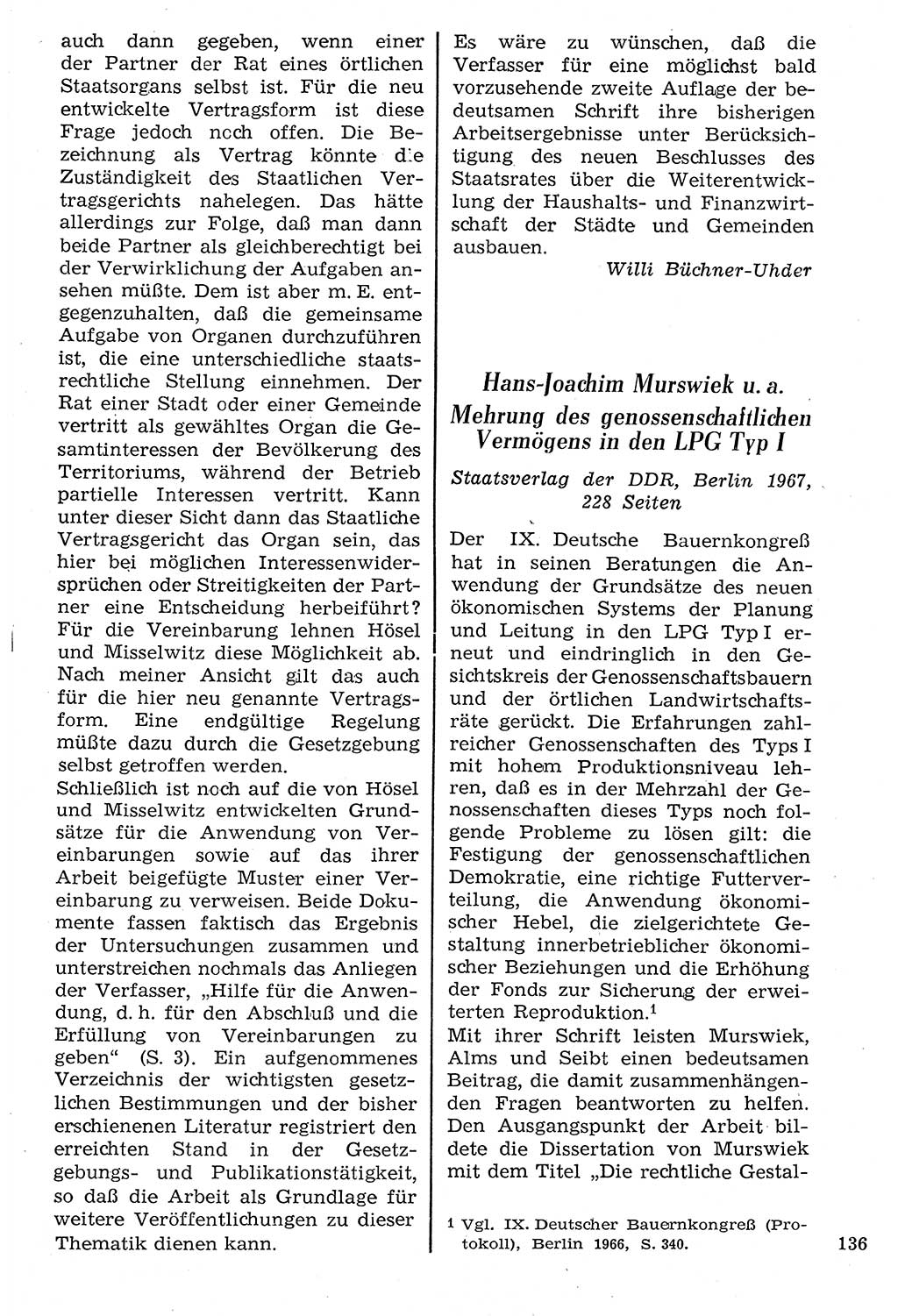 Staat und Recht (StuR), 17. Jahrgang [Deutsche Demokratische Republik (DDR)] 1968, Seite 136 (StuR DDR 1968, S. 136)