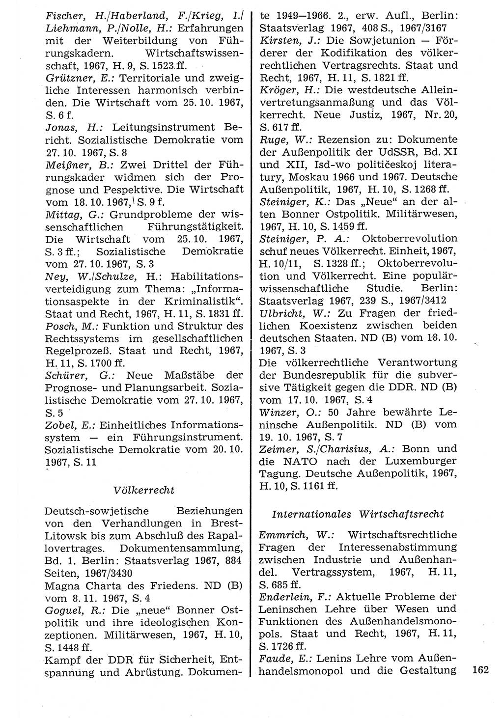 Staat und Recht (StuR), 17. Jahrgang [Deutsche Demokratische Republik (DDR)] 1968, Seite 162 (StuR DDR 1968, S. 162)