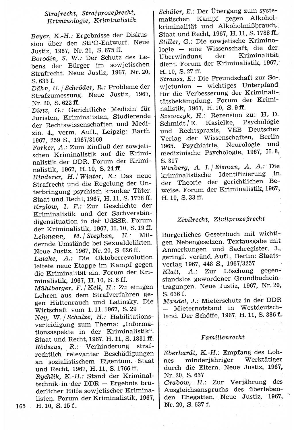 Staat und Recht (StuR), 17. Jahrgang [Deutsche Demokratische Republik (DDR)] 1968, Seite 165 (StuR DDR 1968, S. 165)