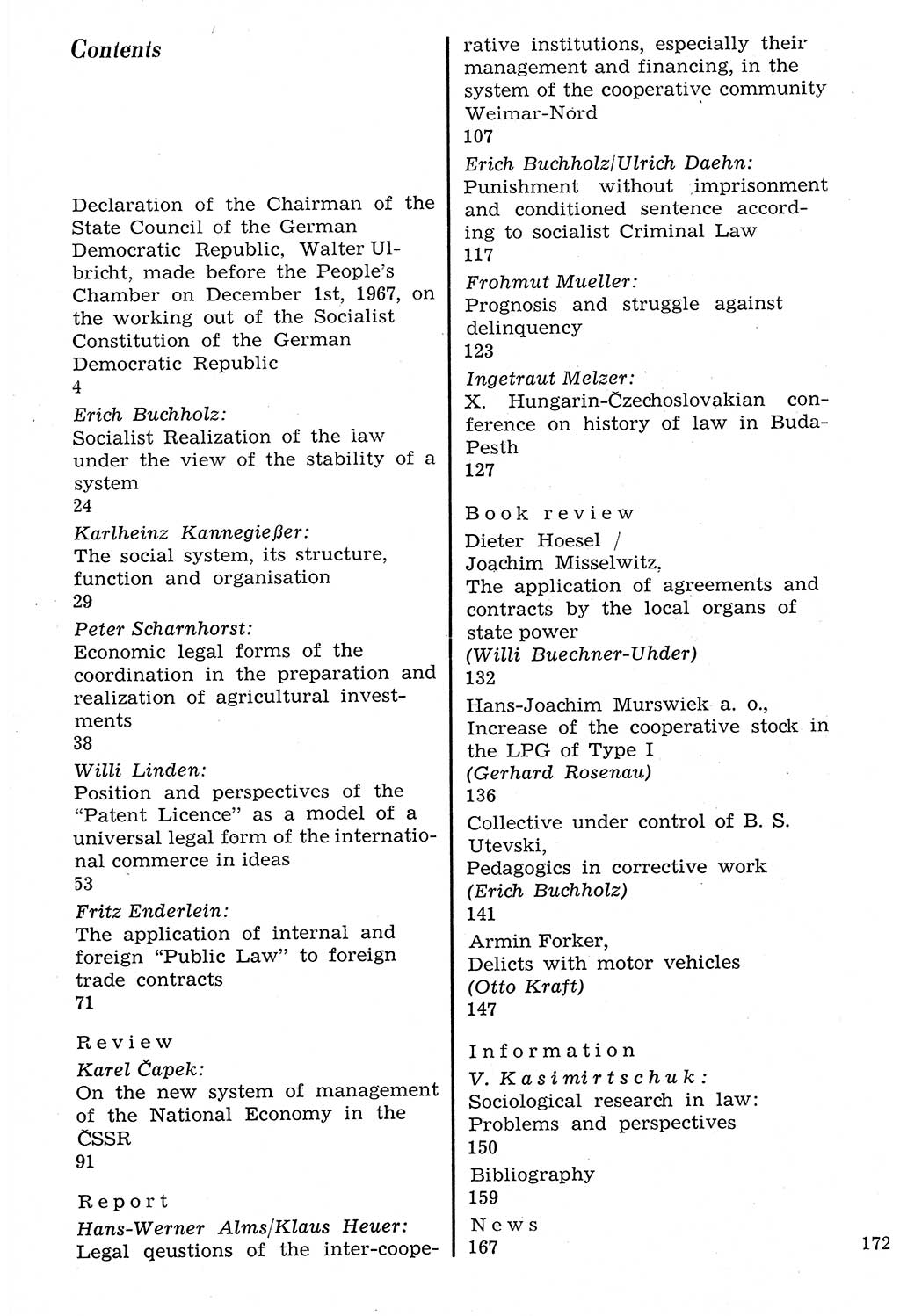 Staat und Recht (StuR), 17. Jahrgang [Deutsche Demokratische Republik (DDR)] 1968, Seite 172 (StuR DDR 1968, S. 172)