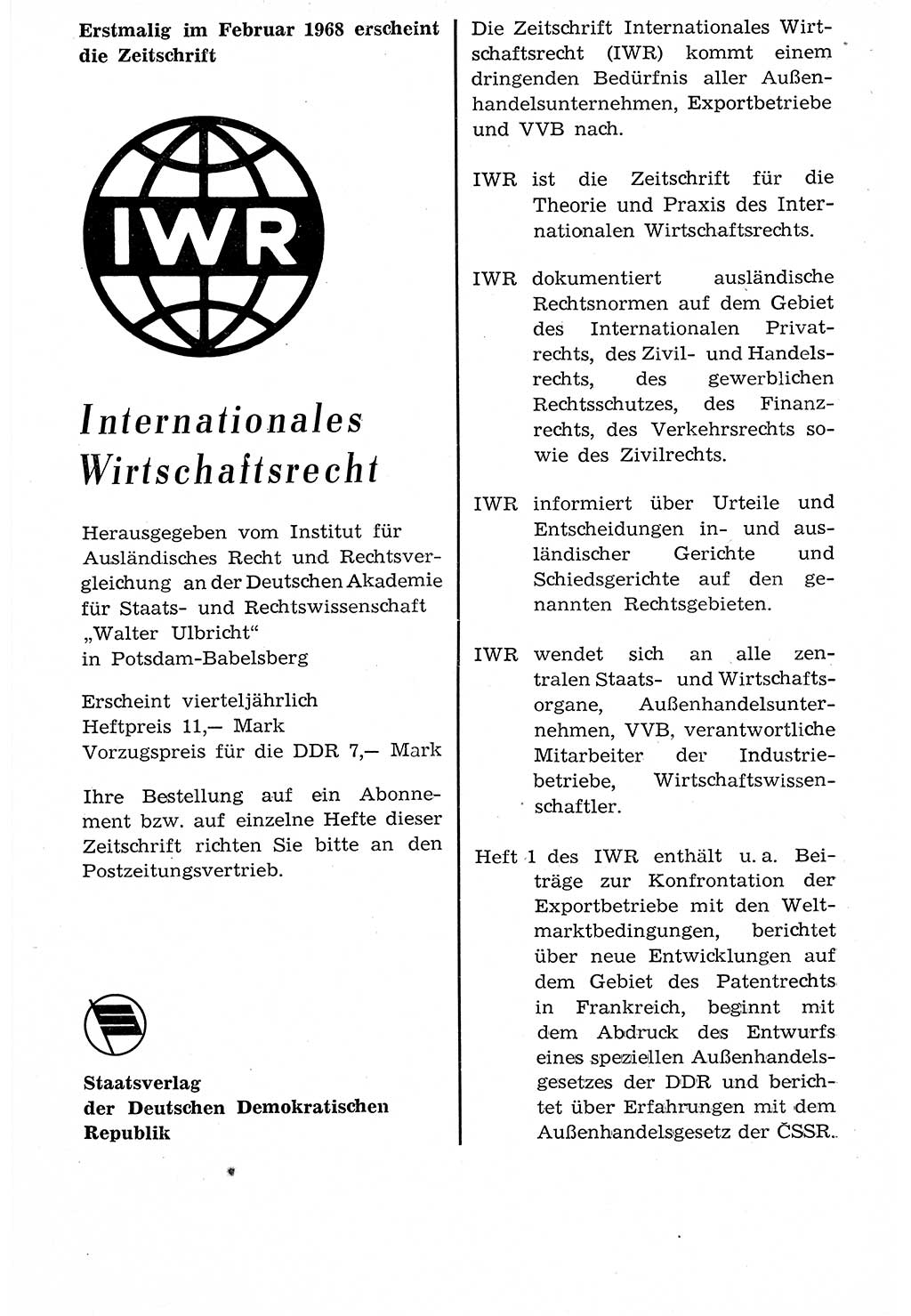 Staat und Recht (StuR), 17. Jahrgang [Deutsche Demokratische Republik (DDR)] 1968, Seite 175 (StuR DDR 1968, S. 175)