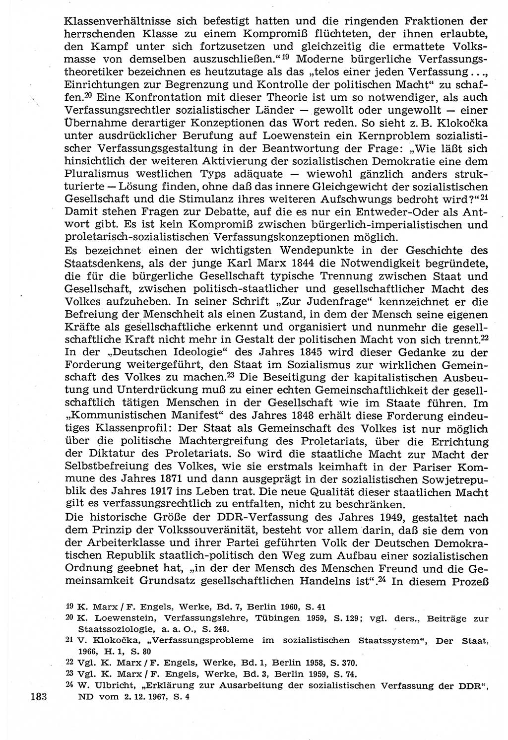 Staat und Recht (StuR), 17. Jahrgang [Deutsche Demokratische Republik (DDR)] 1968, Seite 183 (StuR DDR 1968, S. 183)