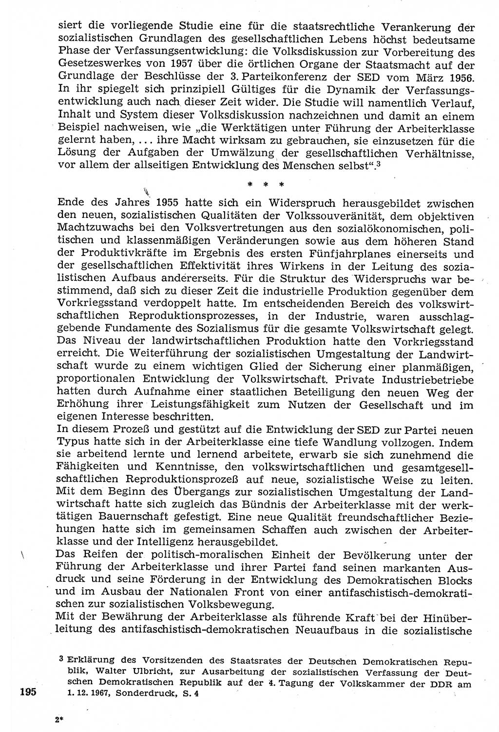 Staat und Recht (StuR), 17. Jahrgang [Deutsche Demokratische Republik (DDR)] 1968, Seite 195 (StuR DDR 1968, S. 195)