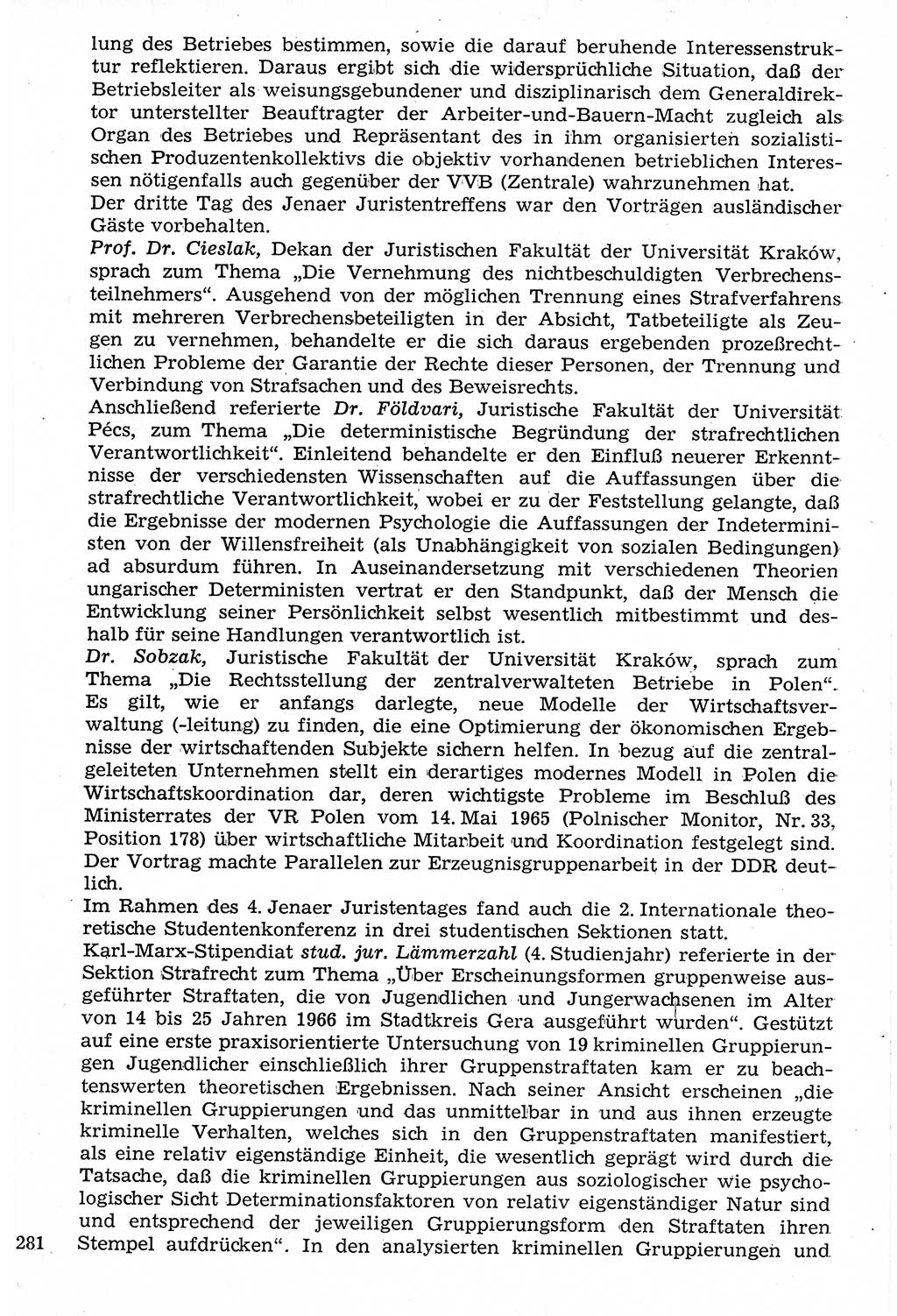 Staat und Recht (StuR), 17. Jahrgang [Deutsche Demokratische Republik (DDR)] 1968, Seite 281 (StuR DDR 1968, S. 281)