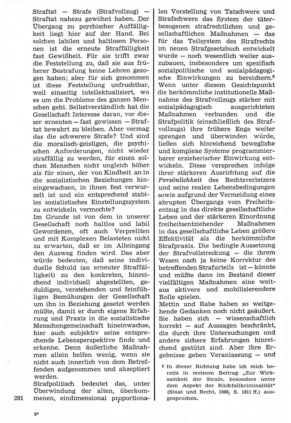 Staat und Recht (StuR), 17. Jahrgang [Deutsche Demokratische Republik (DDR)] 1968, Seite 291 (StuR DDR 1968, S. 291)