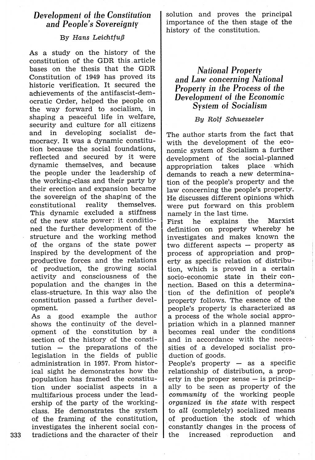 Staat und Recht (StuR), 17. Jahrgang [Deutsche Demokratische Republik (DDR)] 1968, Seite 333 (StuR DDR 1968, S. 333)