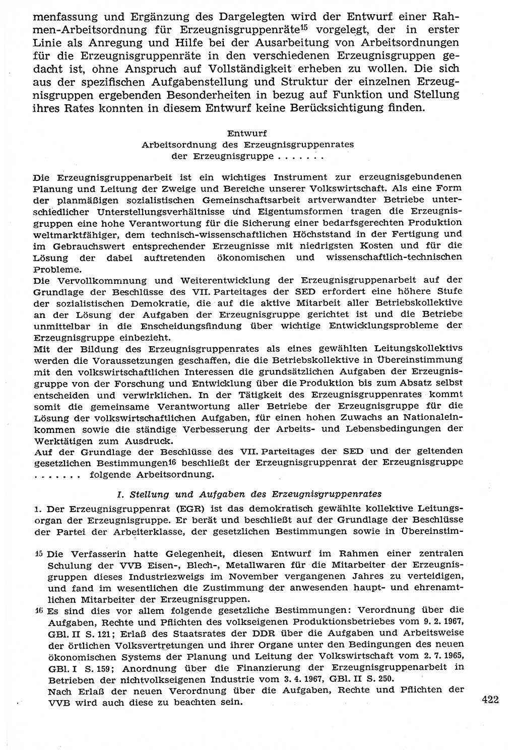 Staat und Recht (StuR), 17. Jahrgang [Deutsche Demokratische Republik (DDR)] 1968, Seite 422 (StuR DDR 1968, S. 422)