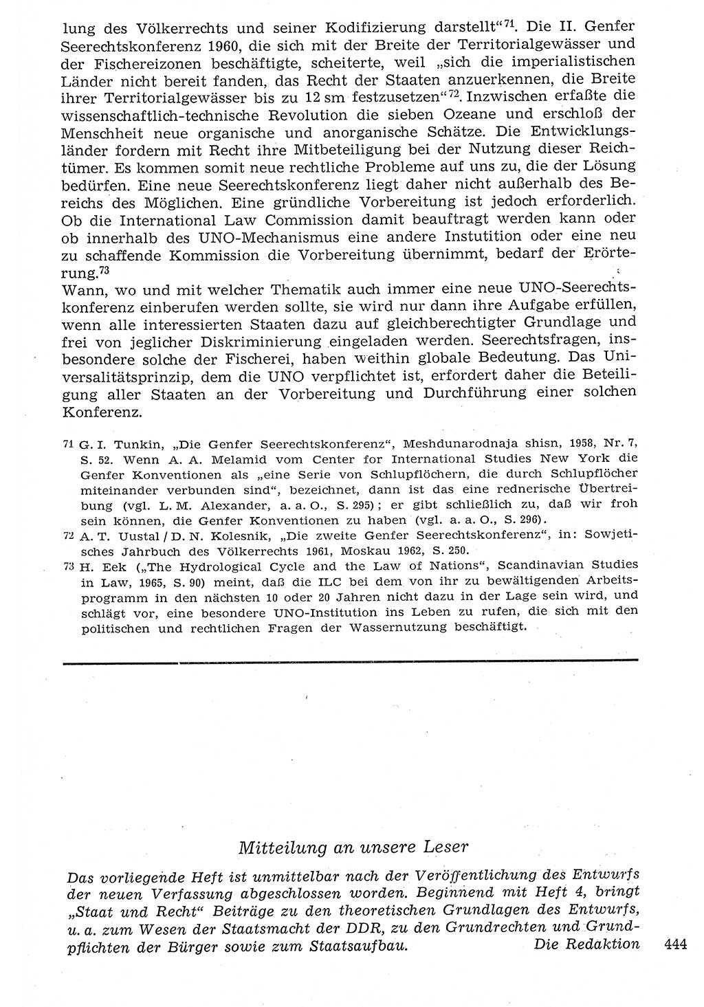 Staat und Recht (StuR), 17. Jahrgang [Deutsche Demokratische Republik (DDR)] 1968, Seite 444 (StuR DDR 1968, S. 444)