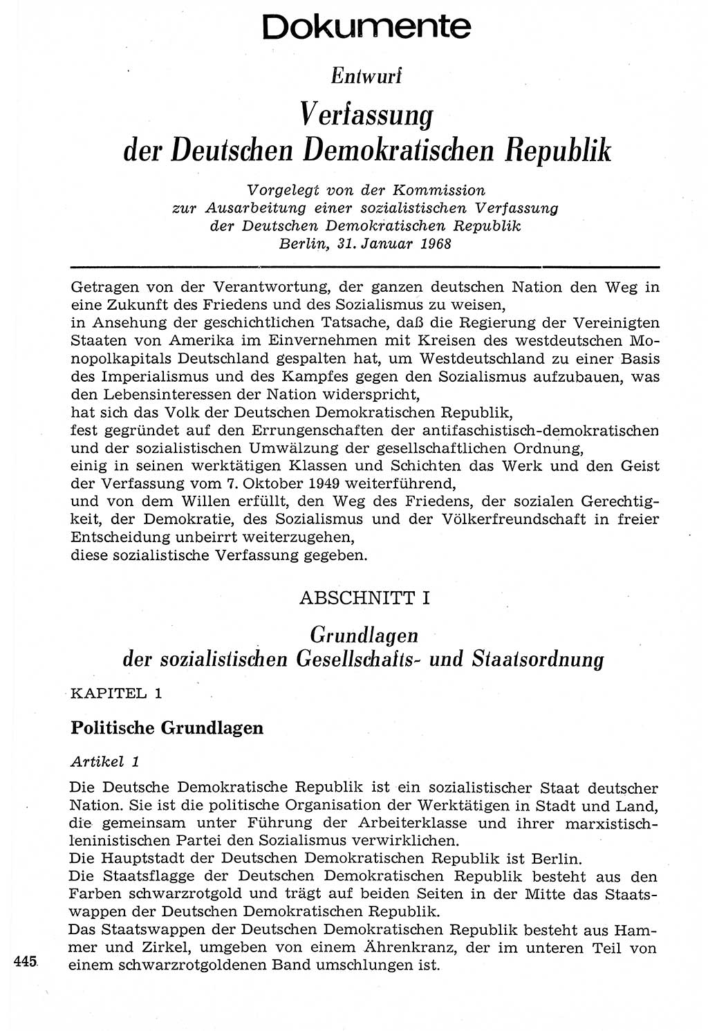 Staat und Recht (StuR), 17. Jahrgang [Deutsche Demokratische Republik (DDR)] 1968, Seite 445 (StuR DDR 1968, S. 445)