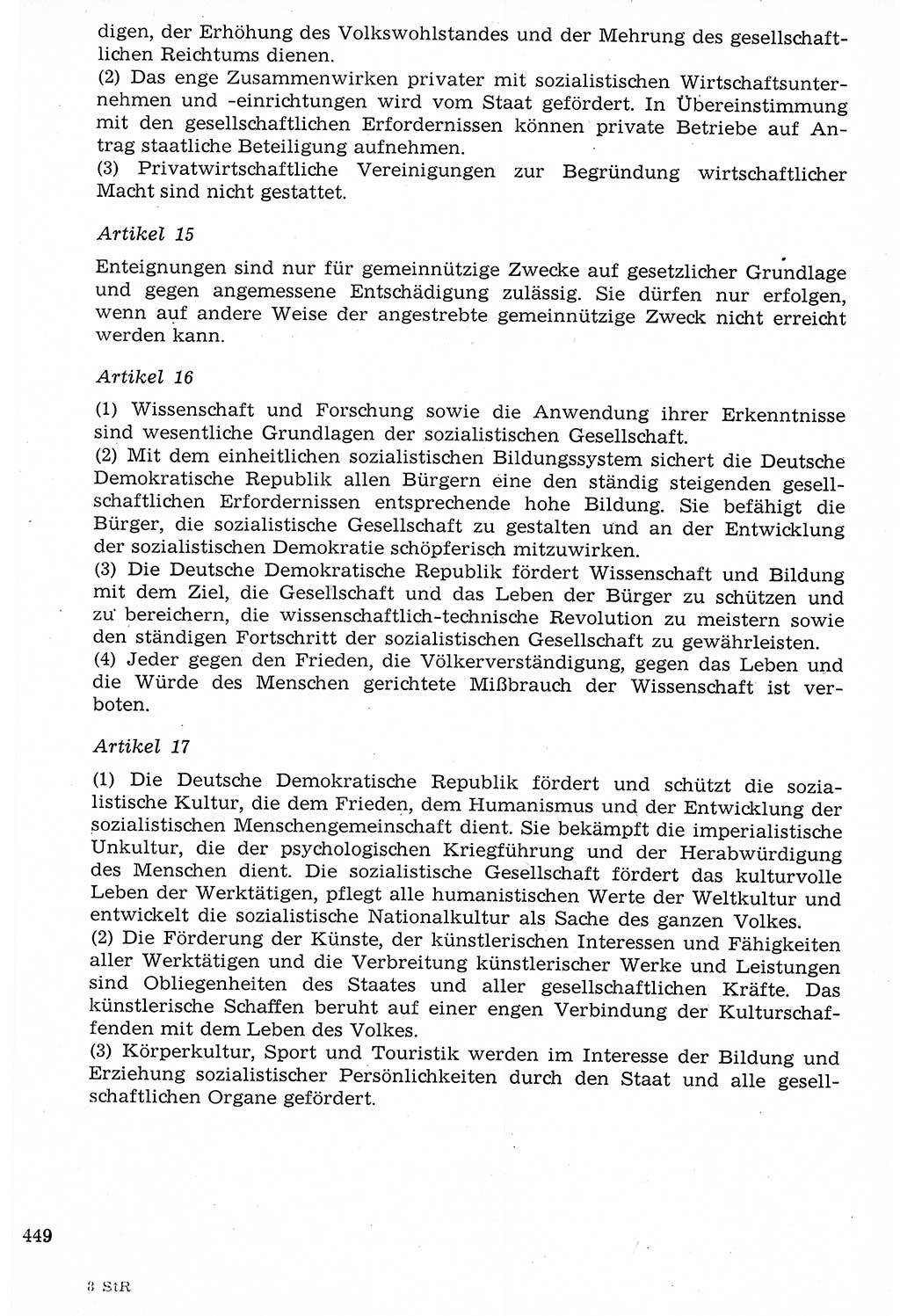 Staat und Recht (StuR), 17. Jahrgang [Deutsche Demokratische Republik (DDR)] 1968, Seite 449 (StuR DDR 1968, S. 449)