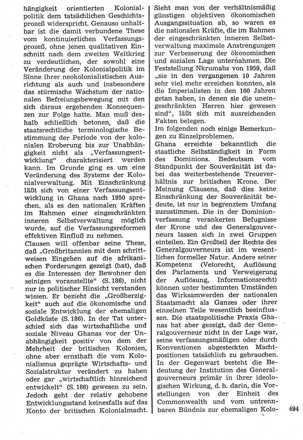 Staat und Recht (StuR), 17. Jahrgang [Deutsche Demokratische Republik (DDR)] 1968, Seite 494 (StuR DDR 1968, S. 494)